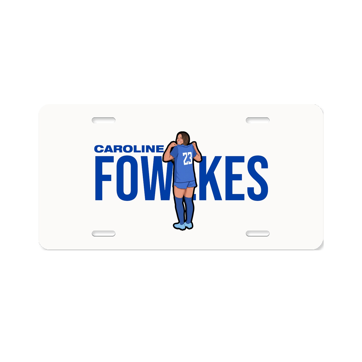 License Plate — Player Name in Classic