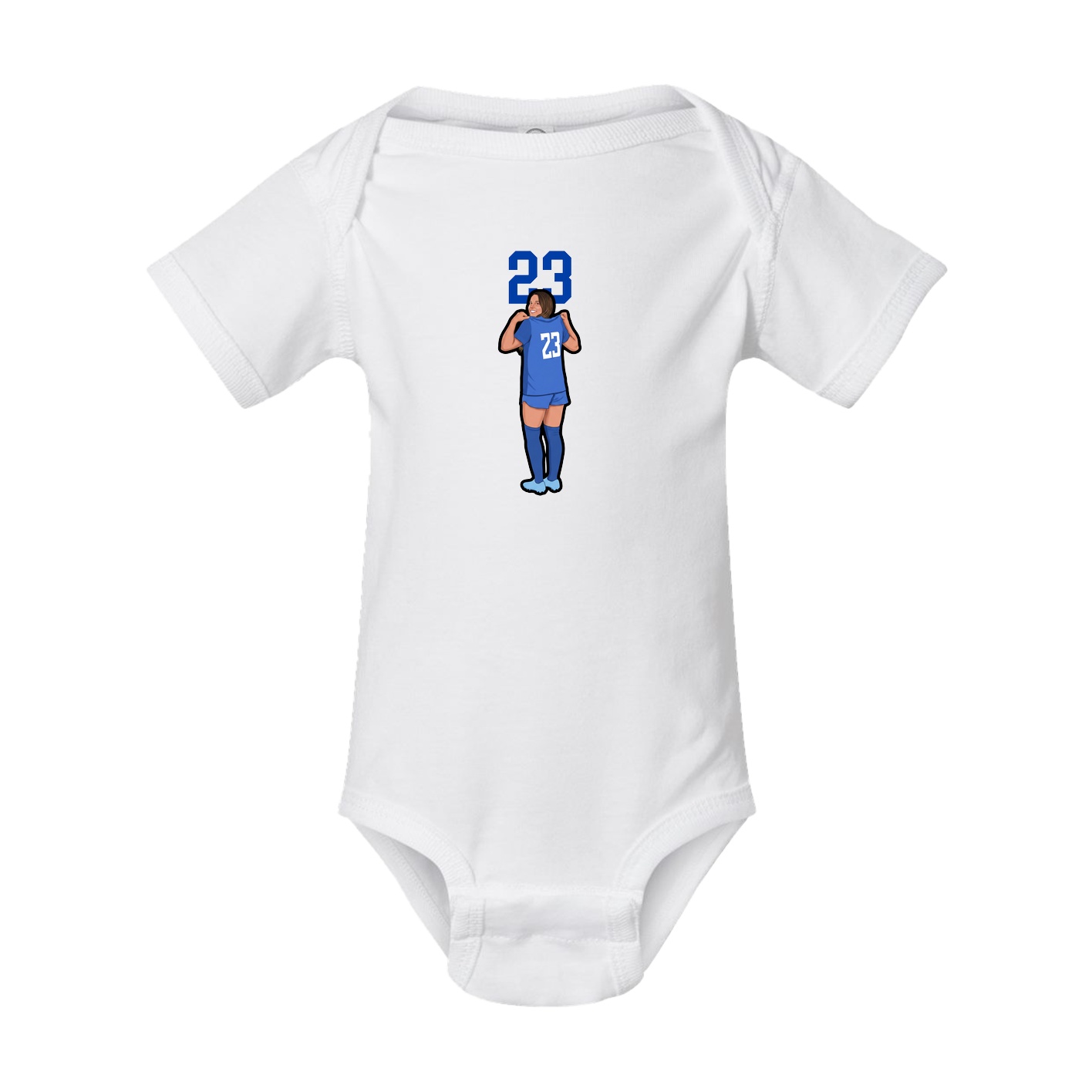 Baby Onesie — Number Top in White