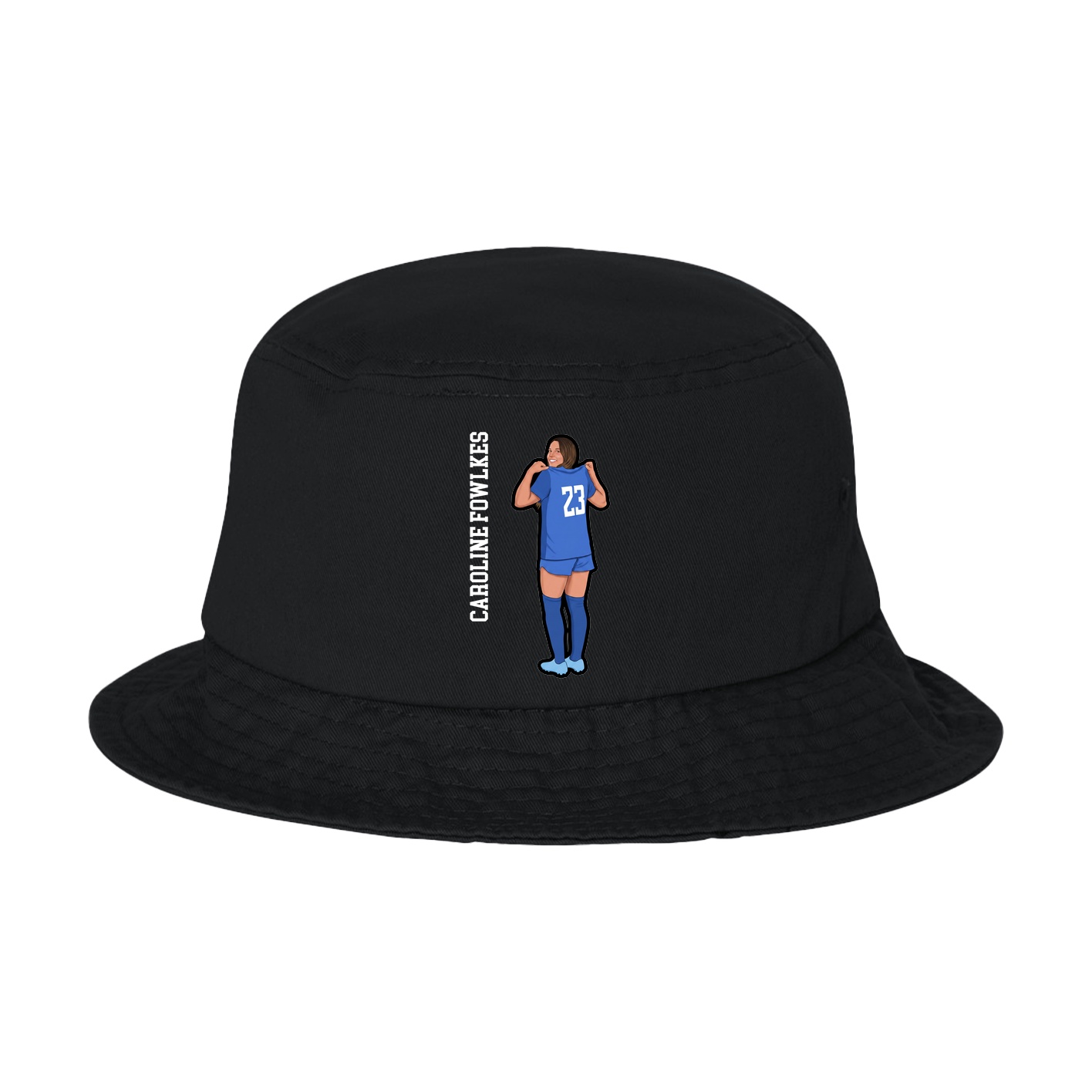Bucket Cap — Name Vertical in Black
