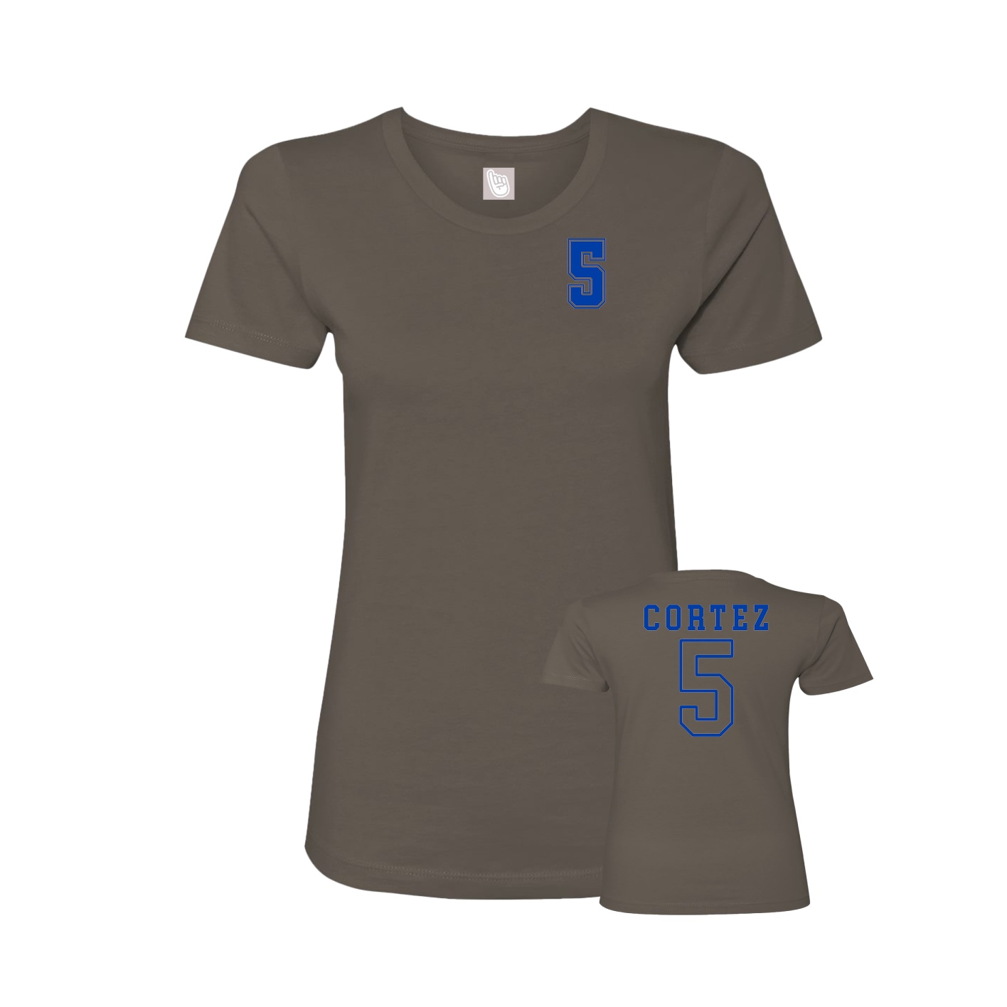 Womens Tee — Chest Back in Grey