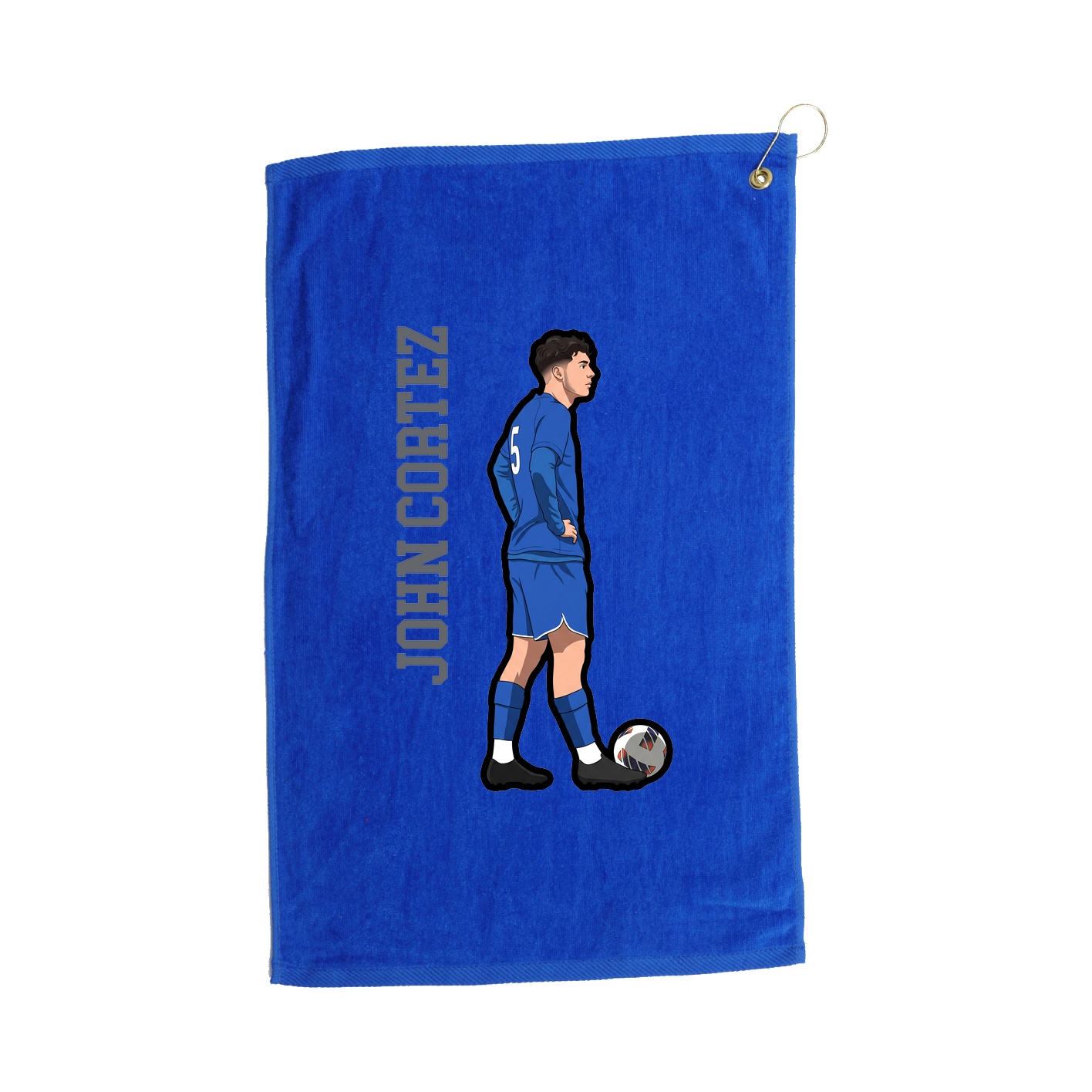 Golf Towel — Name Vertical in Royal