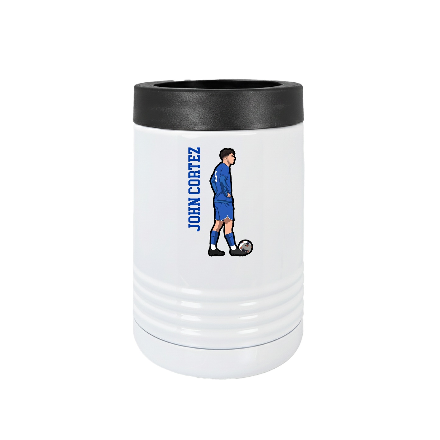 Beverage Holder — Name Vertical in White