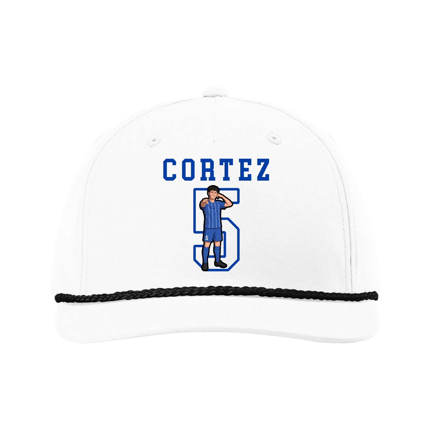 Five-Panel Classic Rope Cap — Shirsey in White