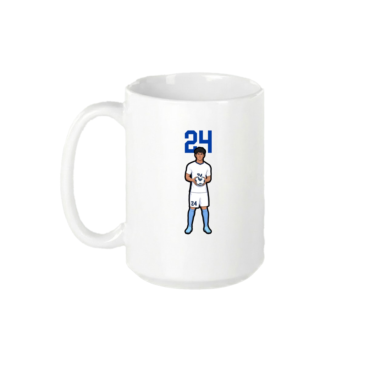 15oz Coffee Mug — Number Top in White