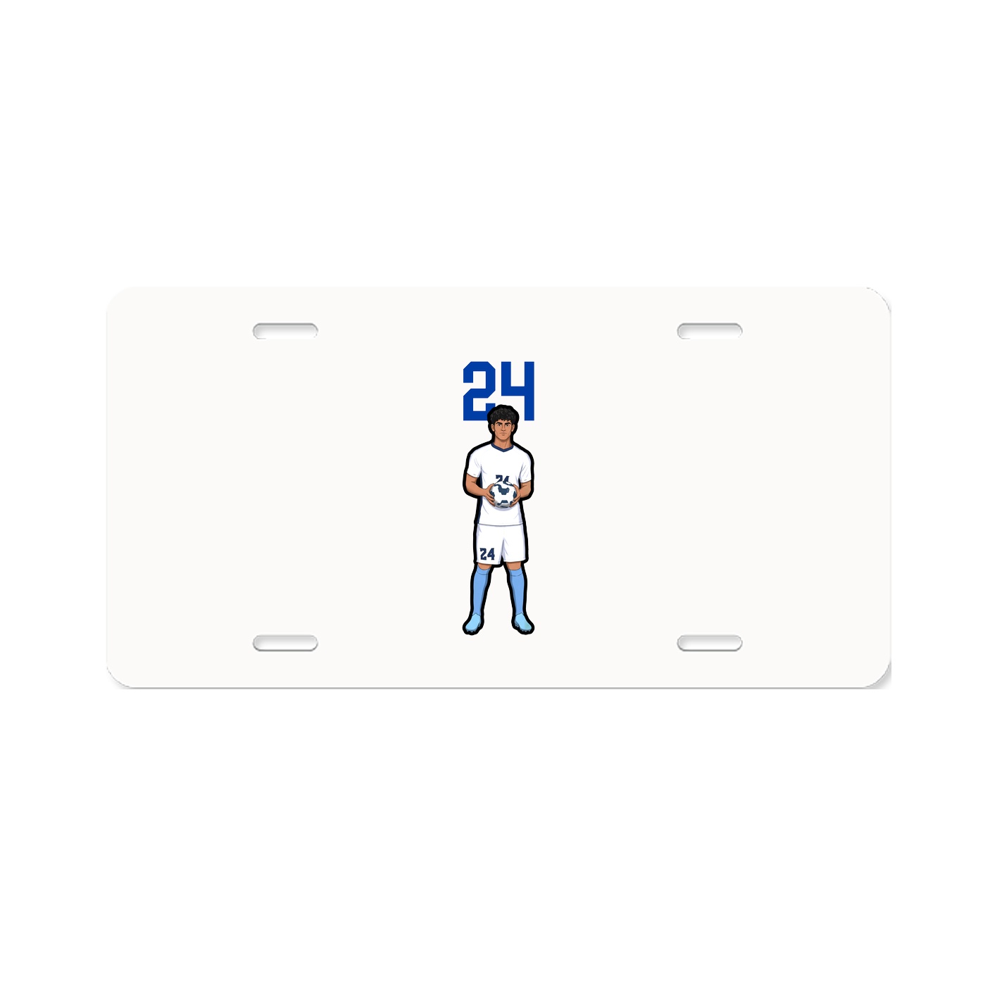 License Plate — Number Top in Classic