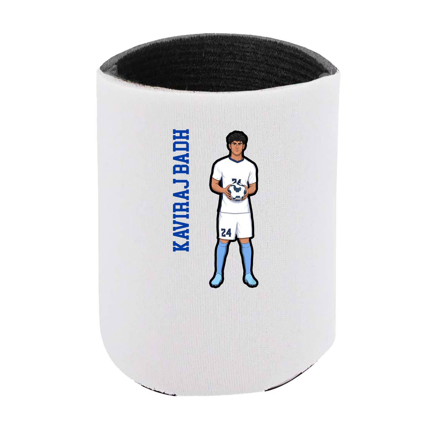 Can Holder — Name Vertical in White