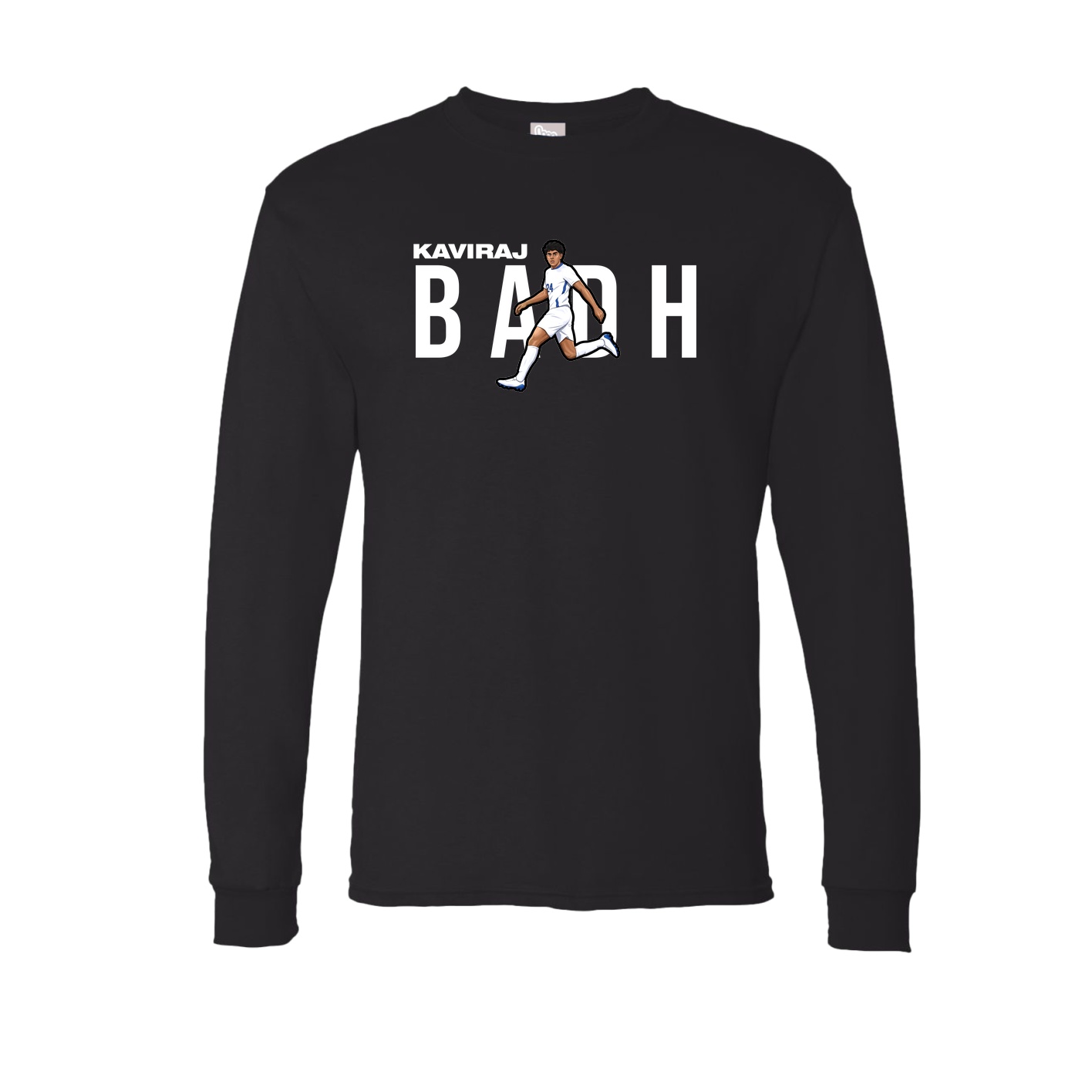 Long Sleeve Tee — Player Name in Black