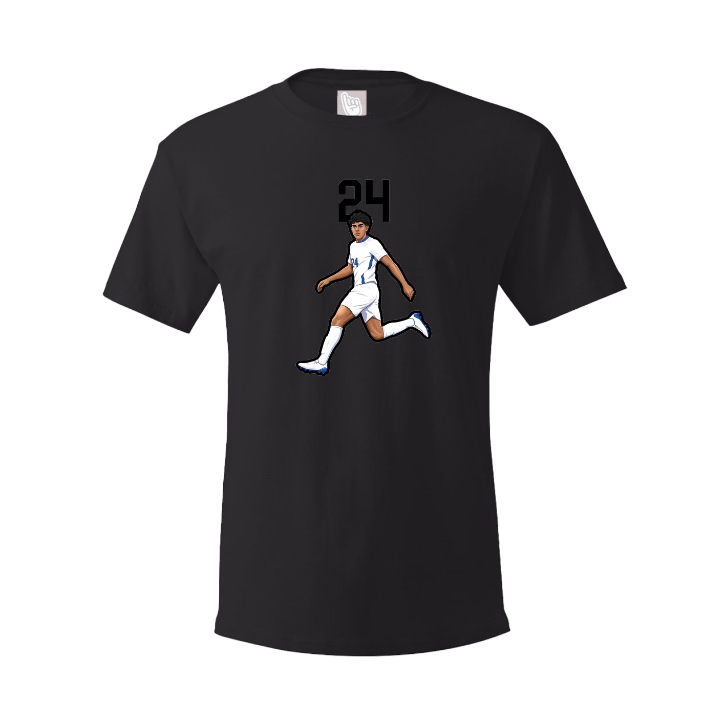 Youth Tee — Number Top in Black