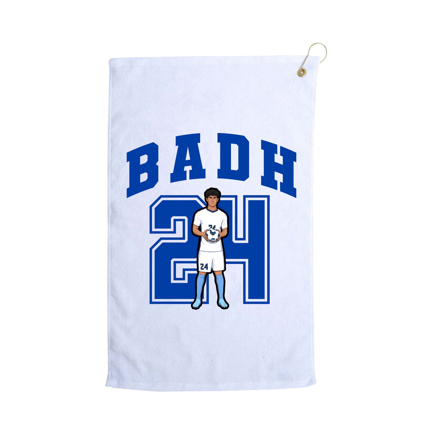 Golf Towel — Number in White