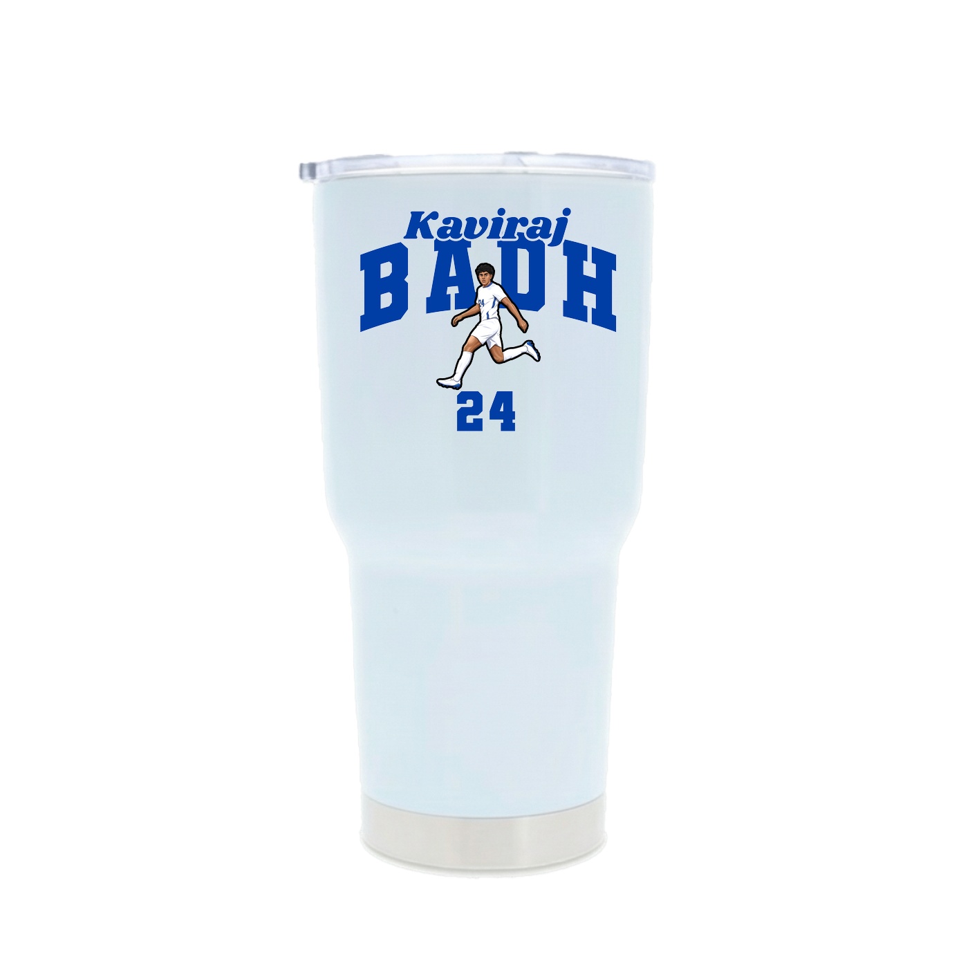 30oz Stainless Steel Tumbler — Signature Arch in White