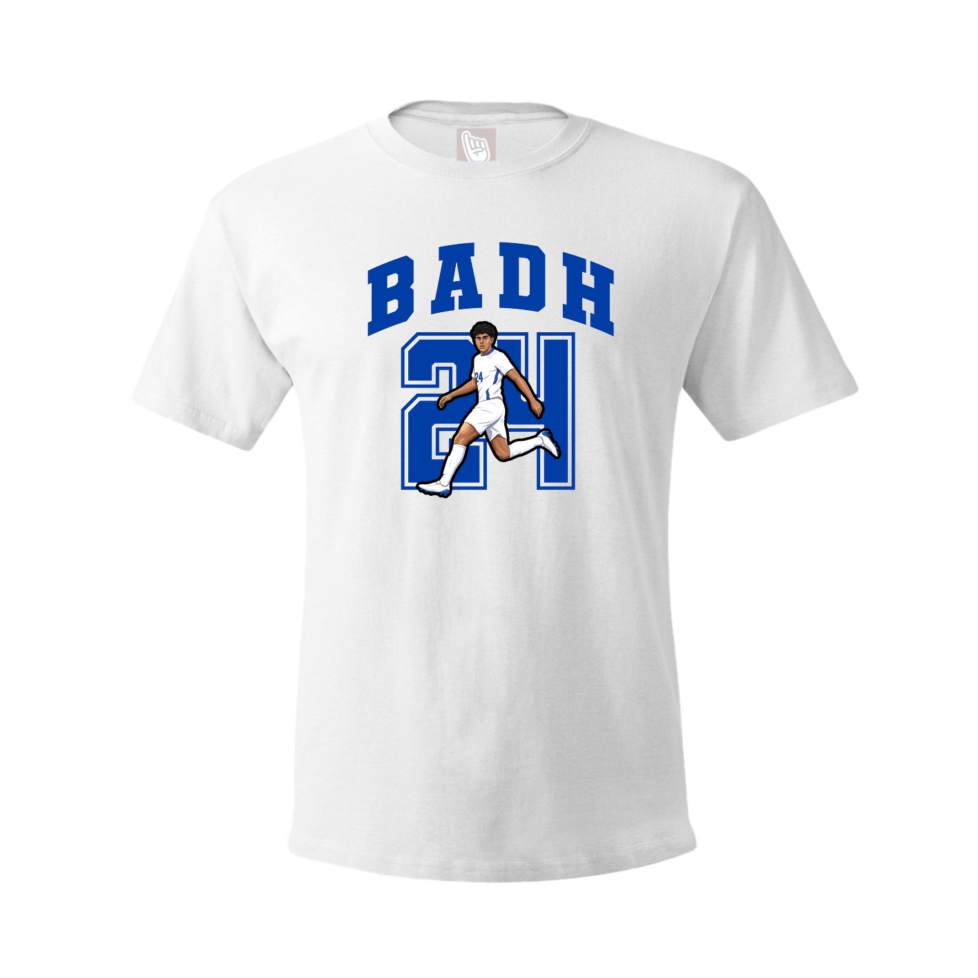 Youth Tee — Number in White