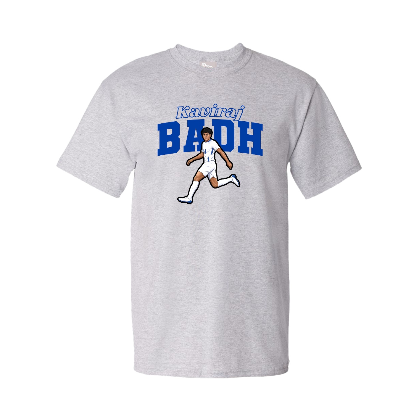 Youth Tee — Name Arch in Grey
