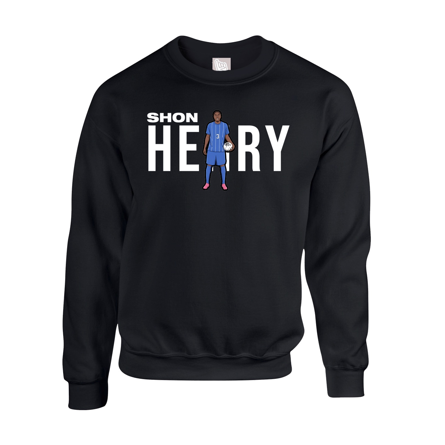 Fleece Crew — Player Name in Black