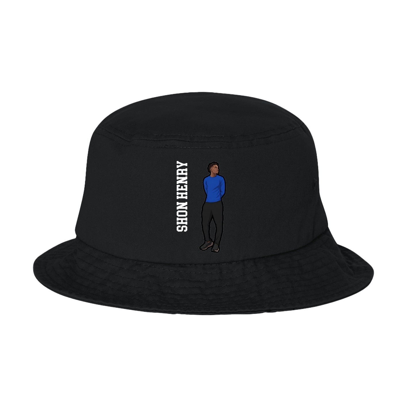 Bucket Cap — Name Vertical in Black