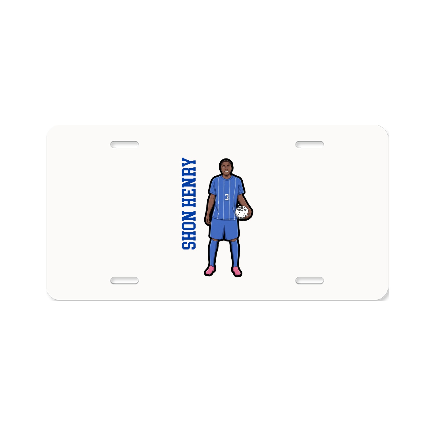 License Plate — Name Vertical in Classic