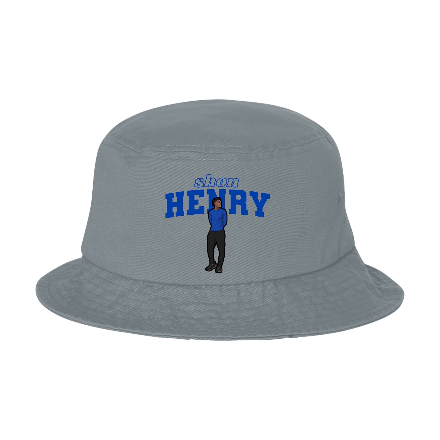 Bucket Cap — Name Arch in Grey