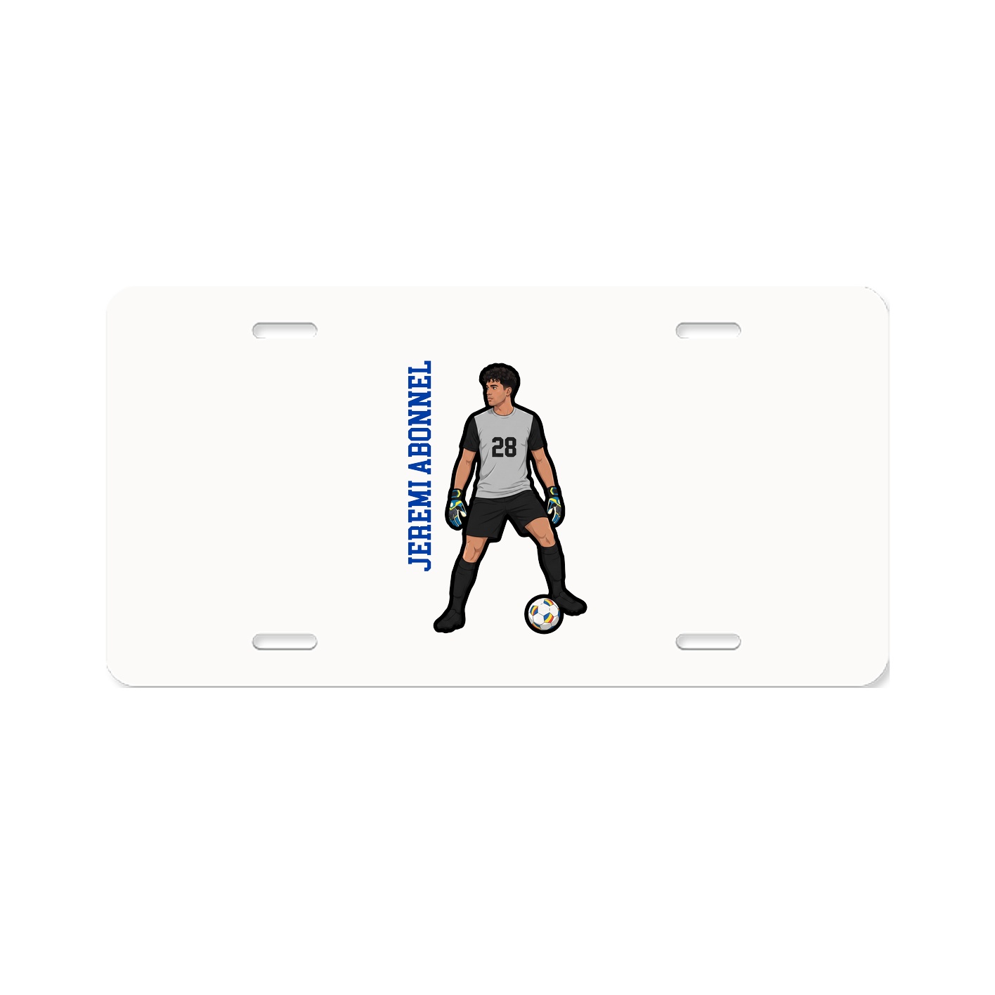 License Plate — Name Vertical in Classic