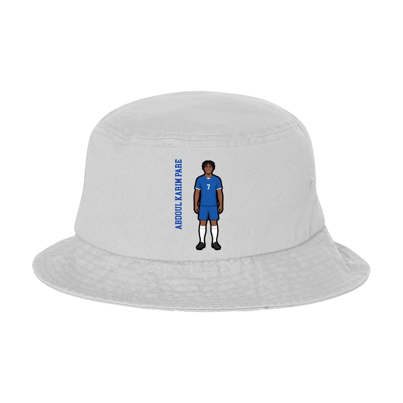 Bucket Cap — Name Vertical in White