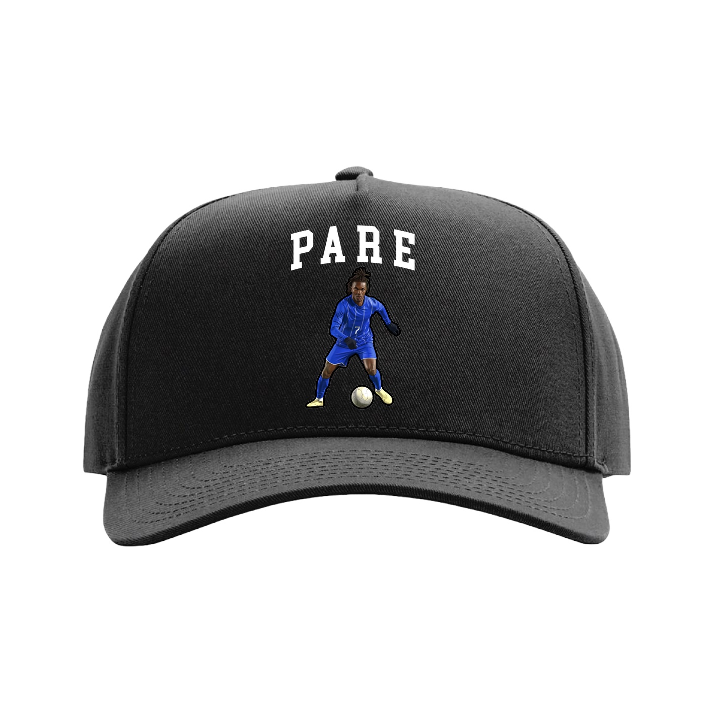 Full Fabric Five-Panel Champ Cap — Shirsey in Black