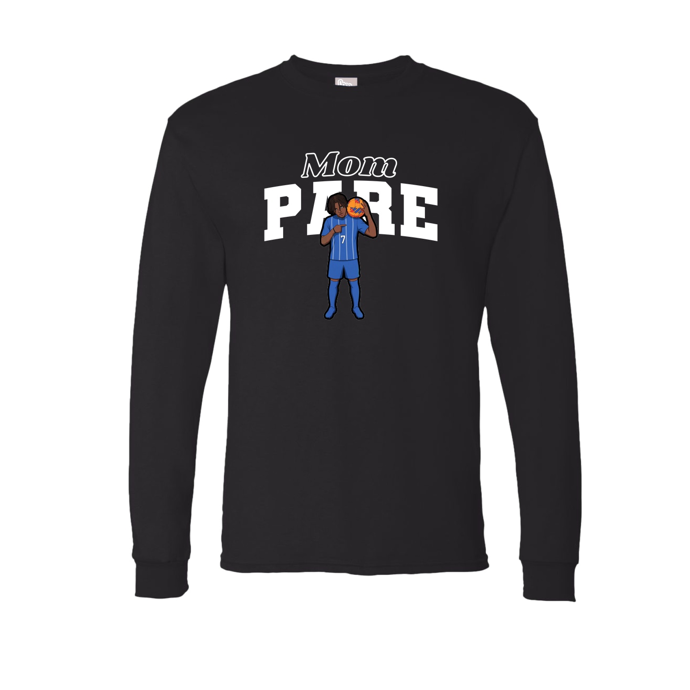 Long Sleeve Tee — Mothers Day Block in Black