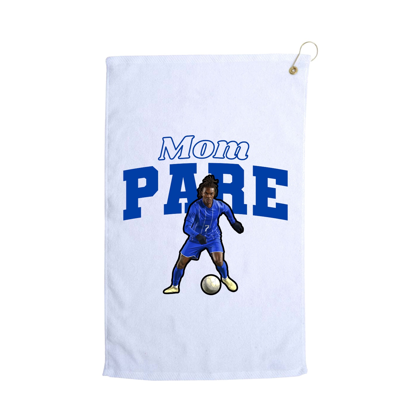 Golf Towel — Mothers Day Block in White