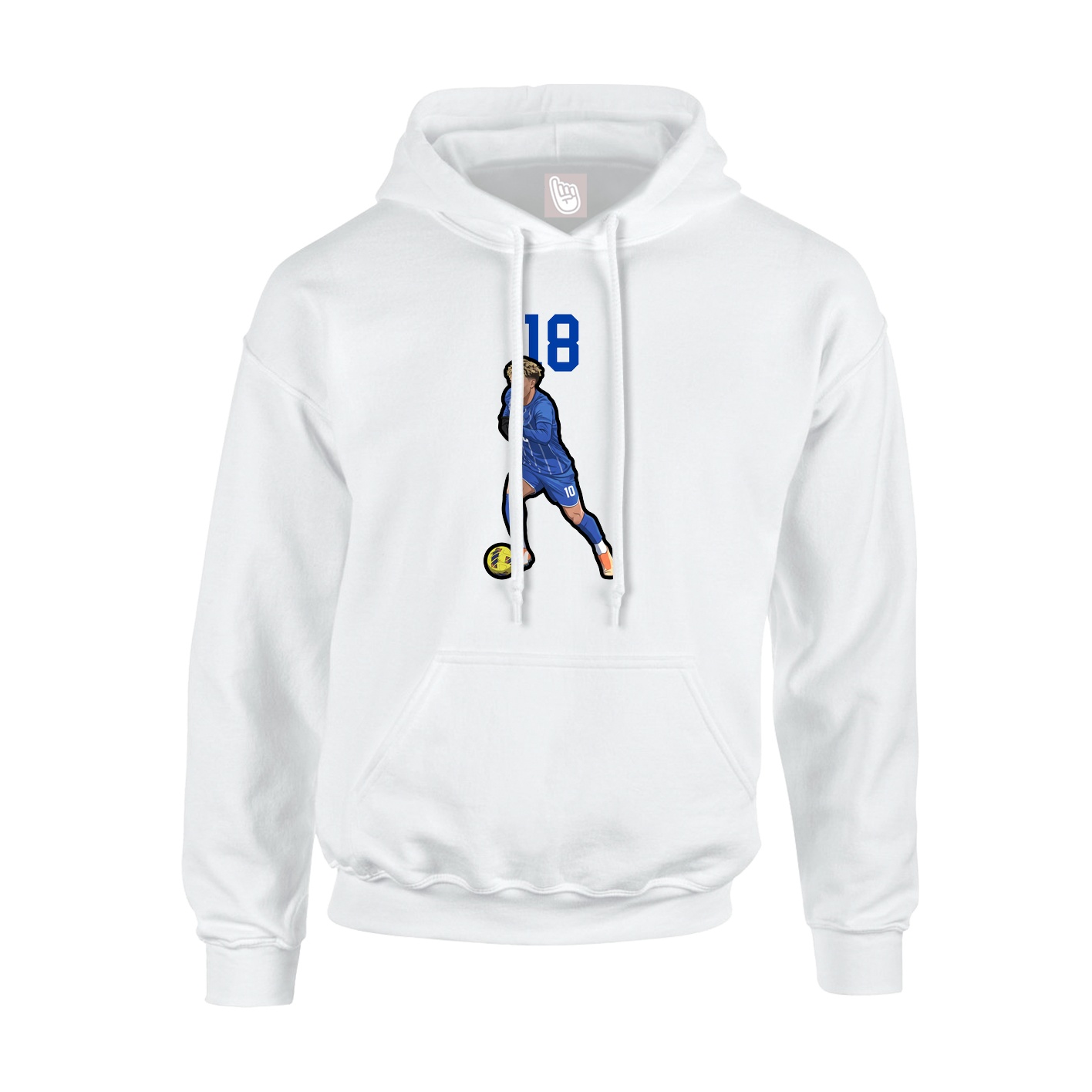 Hoodie — Number Top in White