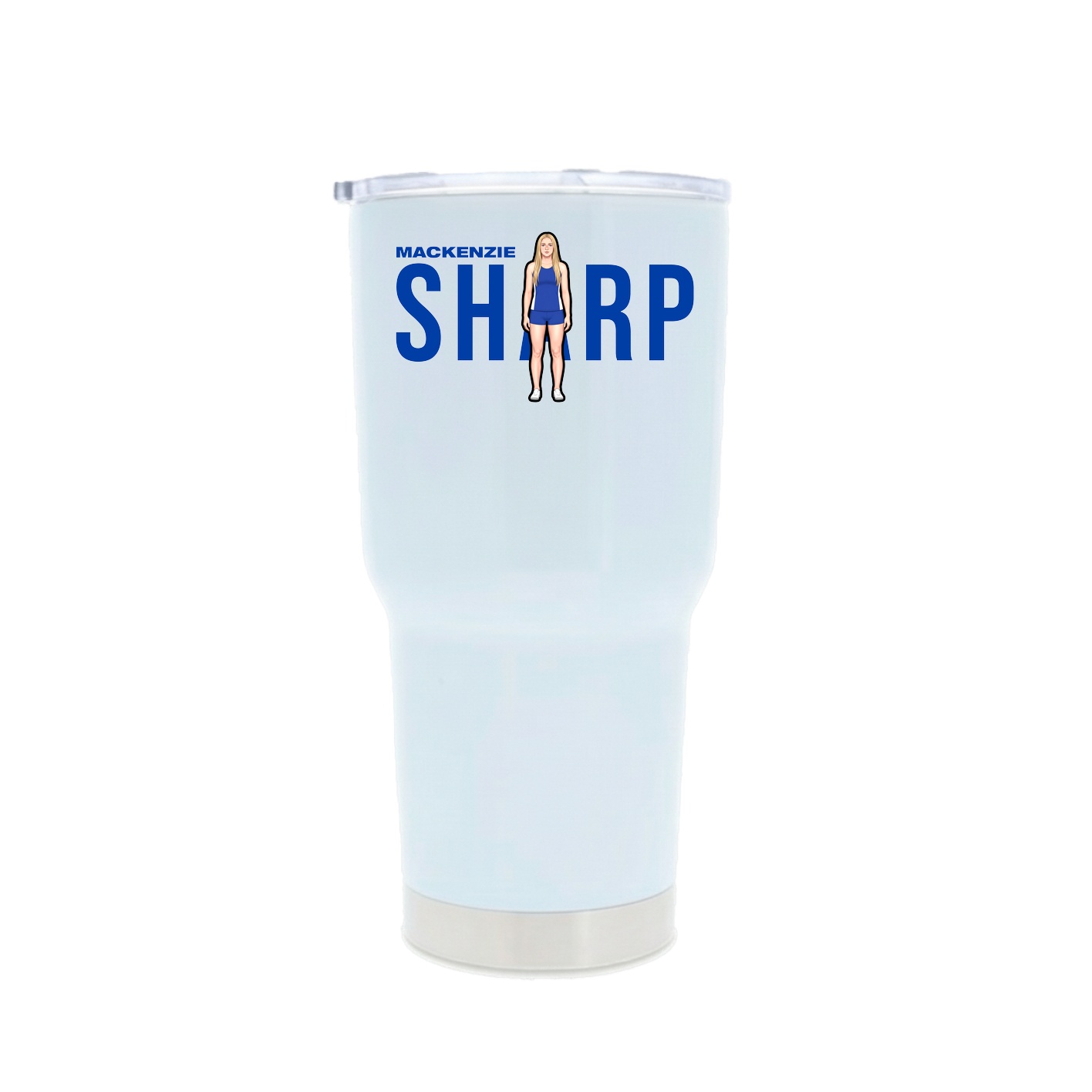 30oz Stainless Steel Tumbler — Player Name in White
