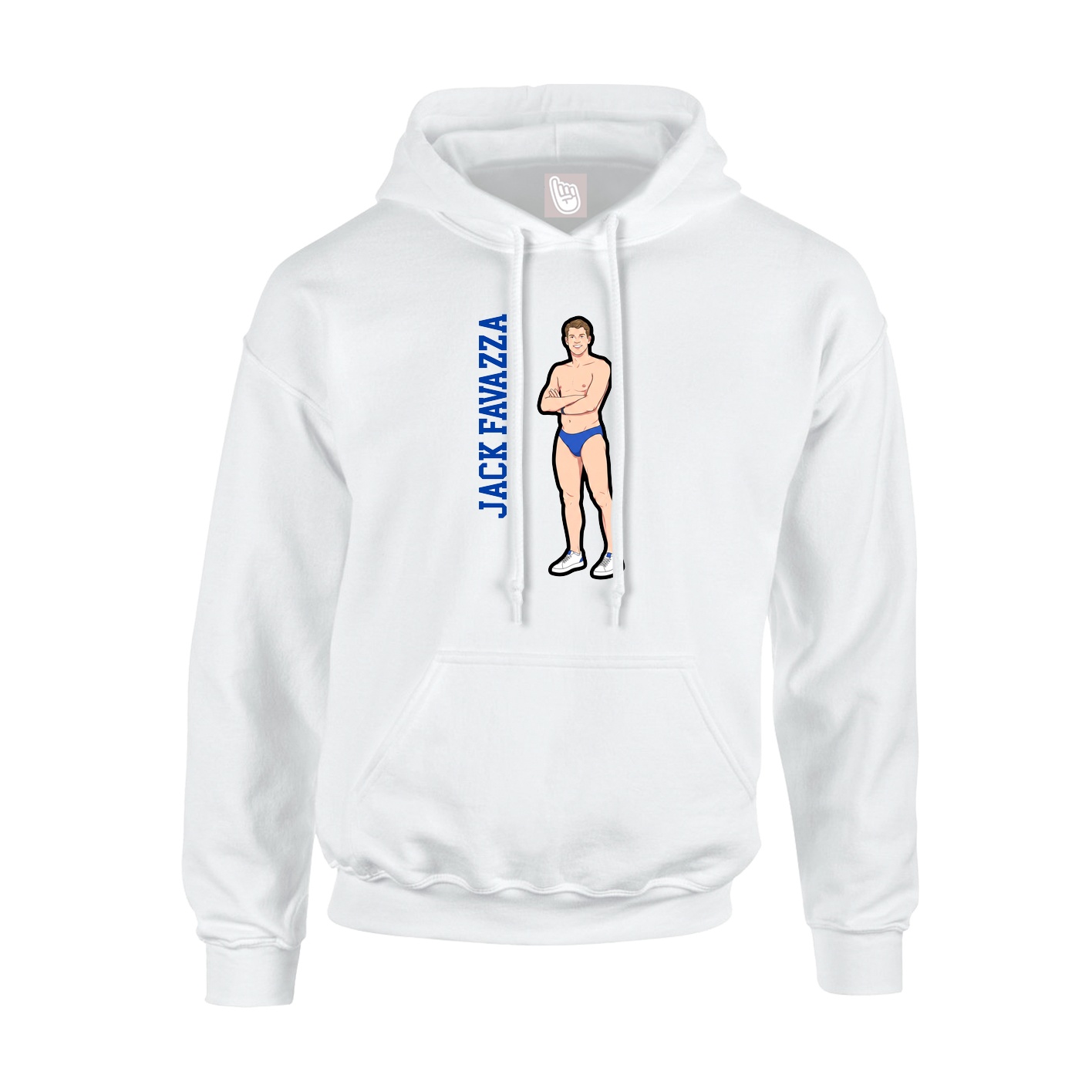 Youth Hoodie — Name Vertical in White