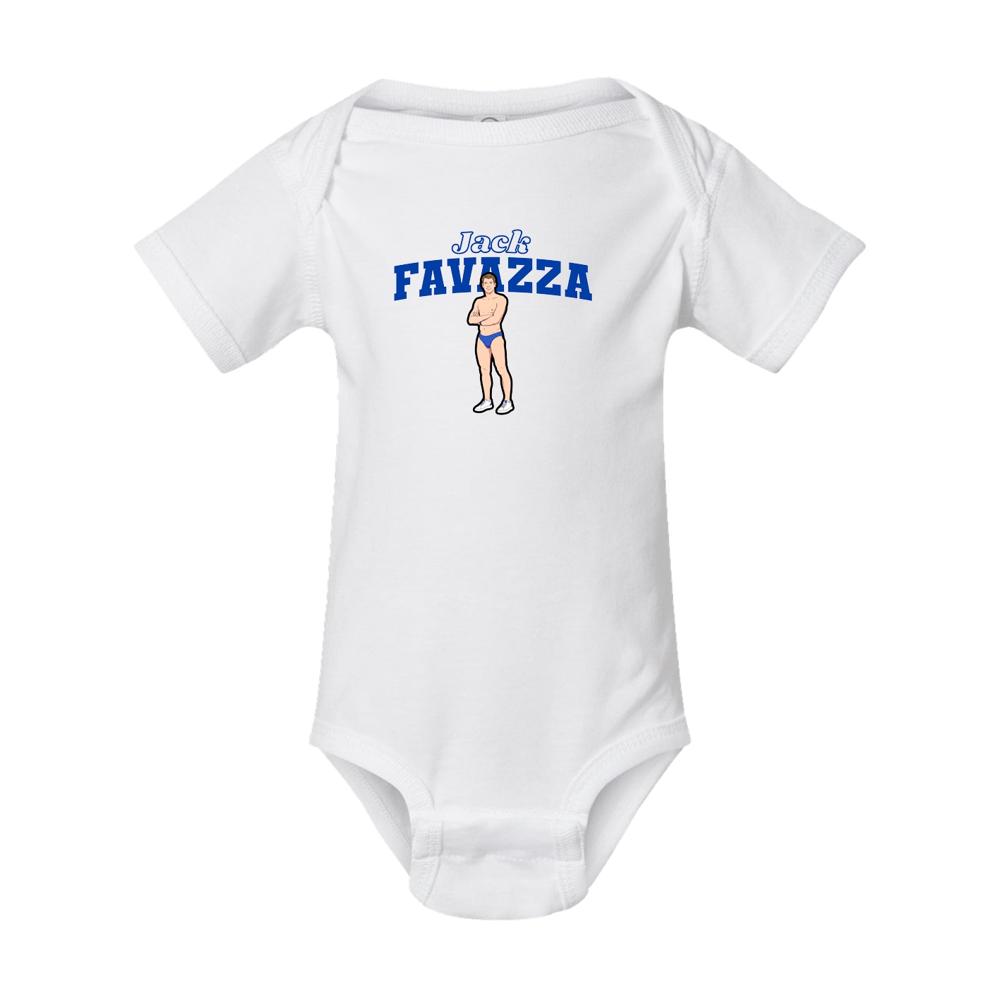 Baby Onesie — Name Arch in White