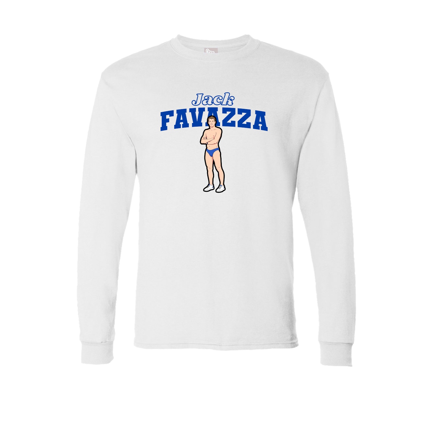 Long Sleeve Tee — Name Arch in White