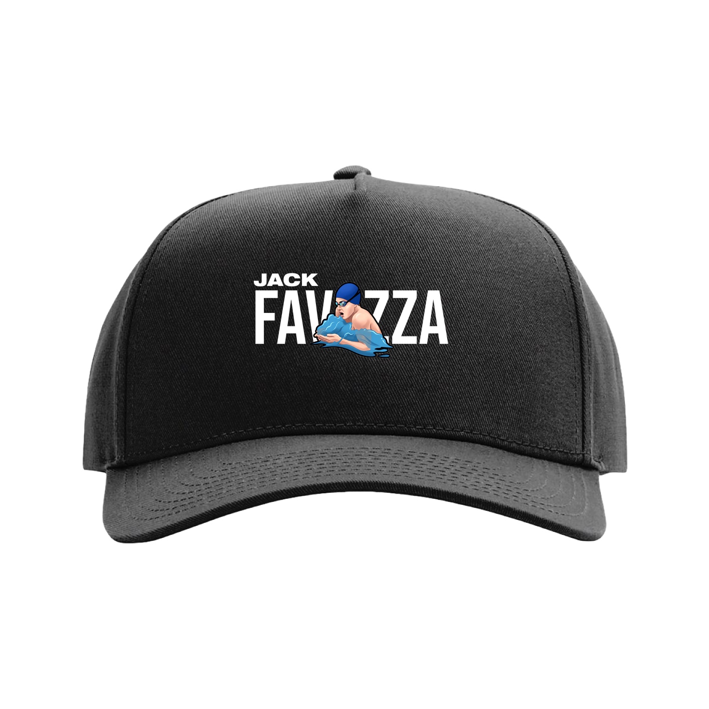 Full Fabric Five-Panel Champ Cap — Player Name in Black