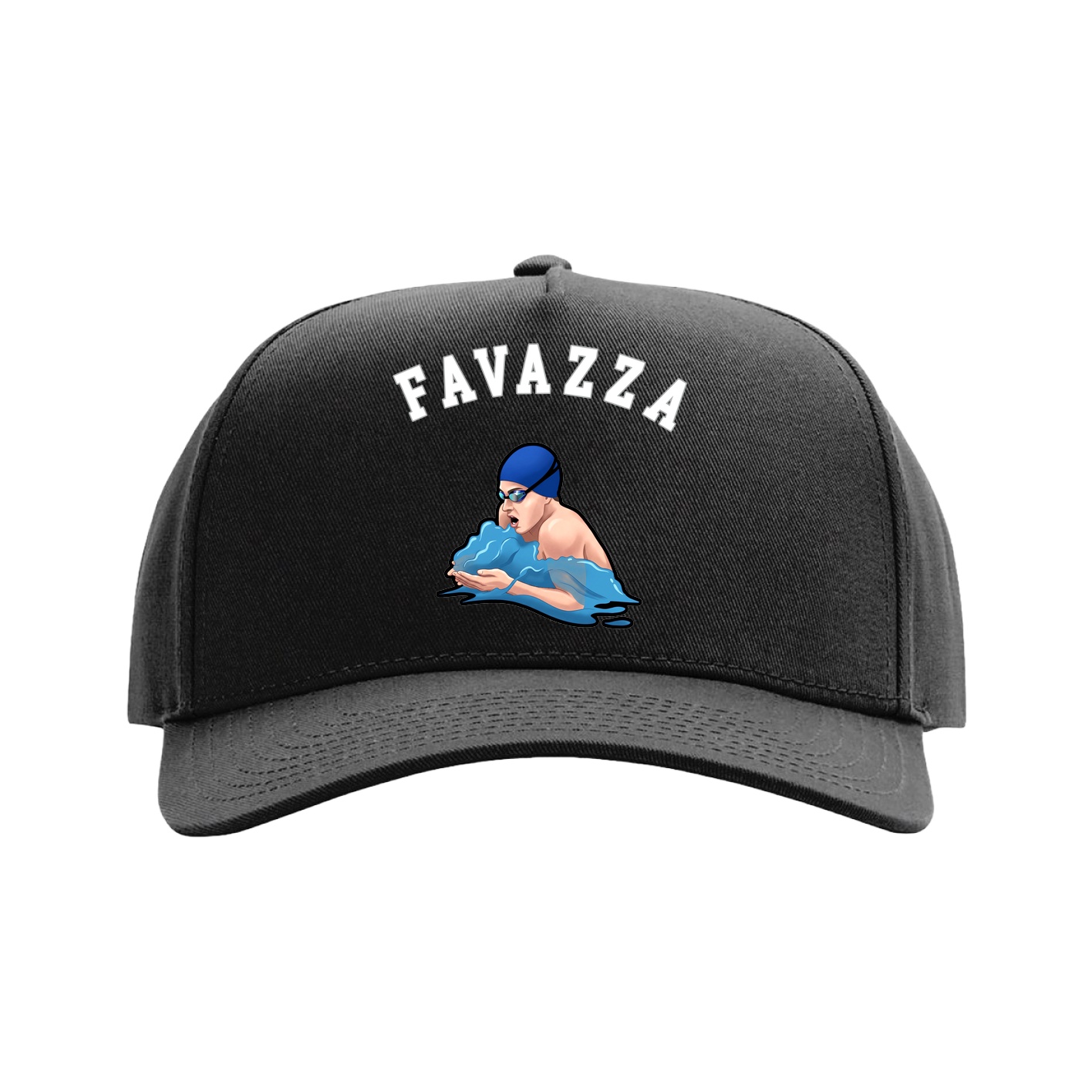 Full Fabric Five-Panel Champ Cap — Shirsey Arch in Black
