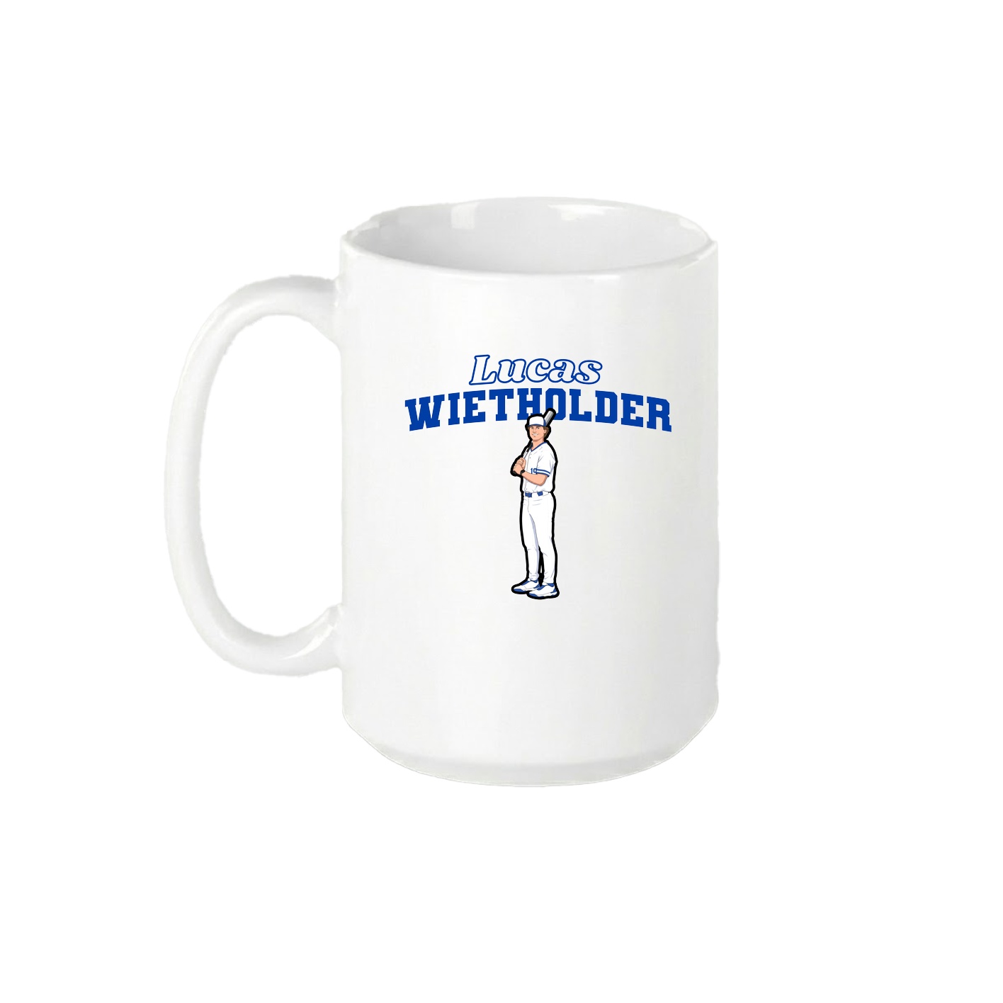 15oz Coffee Mug — Name Arch in White