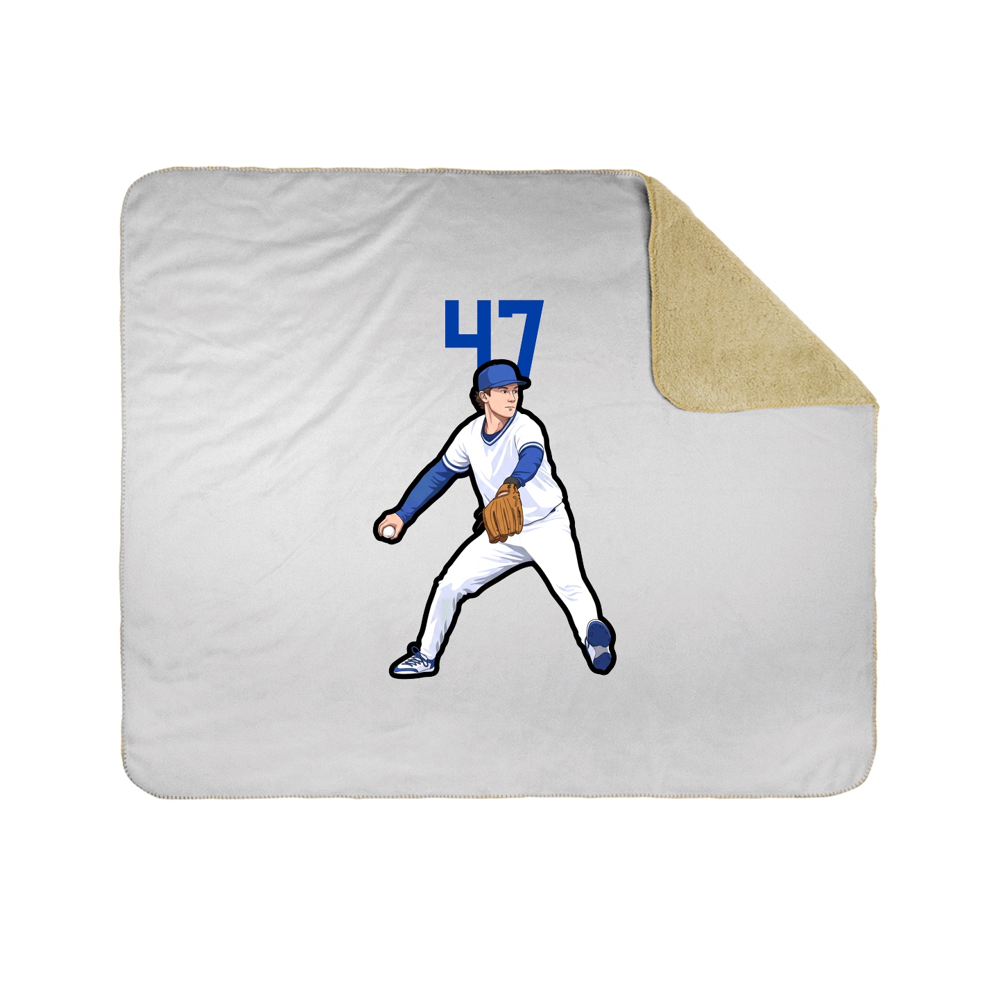 Throw Blanket — Number Top in White