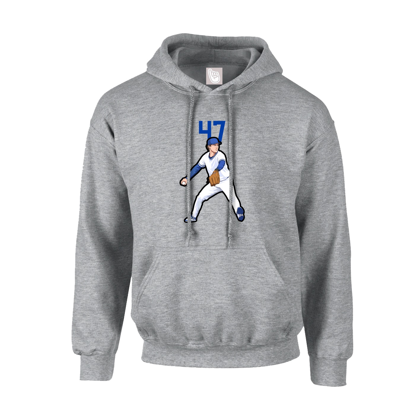 Hoodie — Number Top in Grey