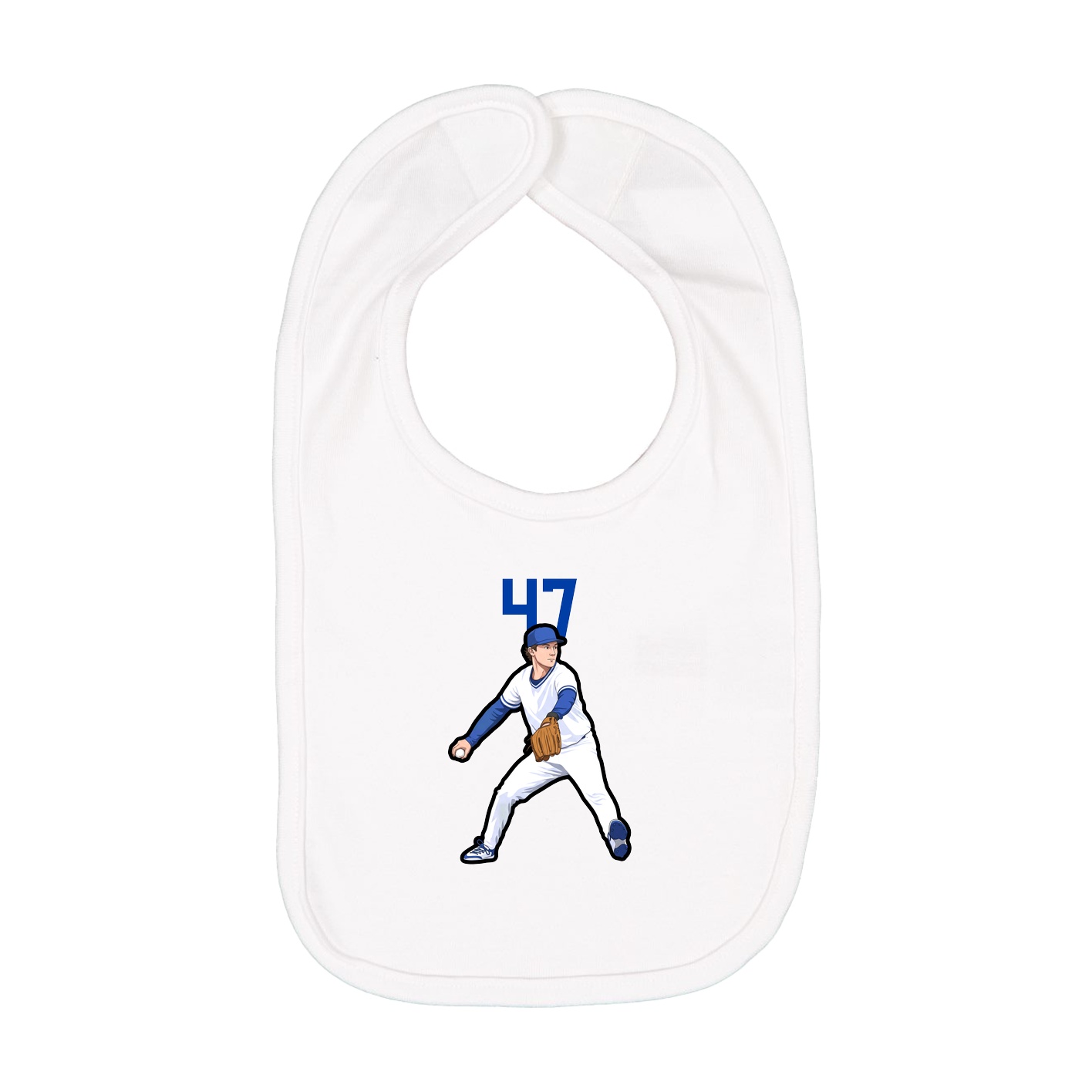 Infant Bib — Number Top in White
