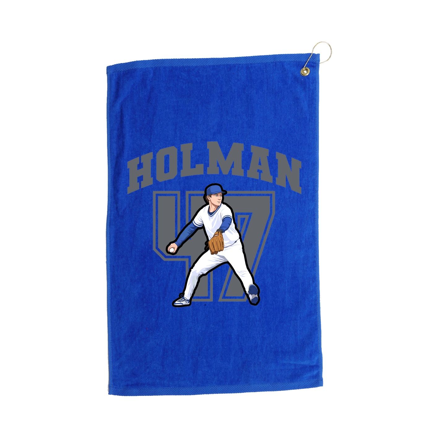Golf Towel — Number in Royal