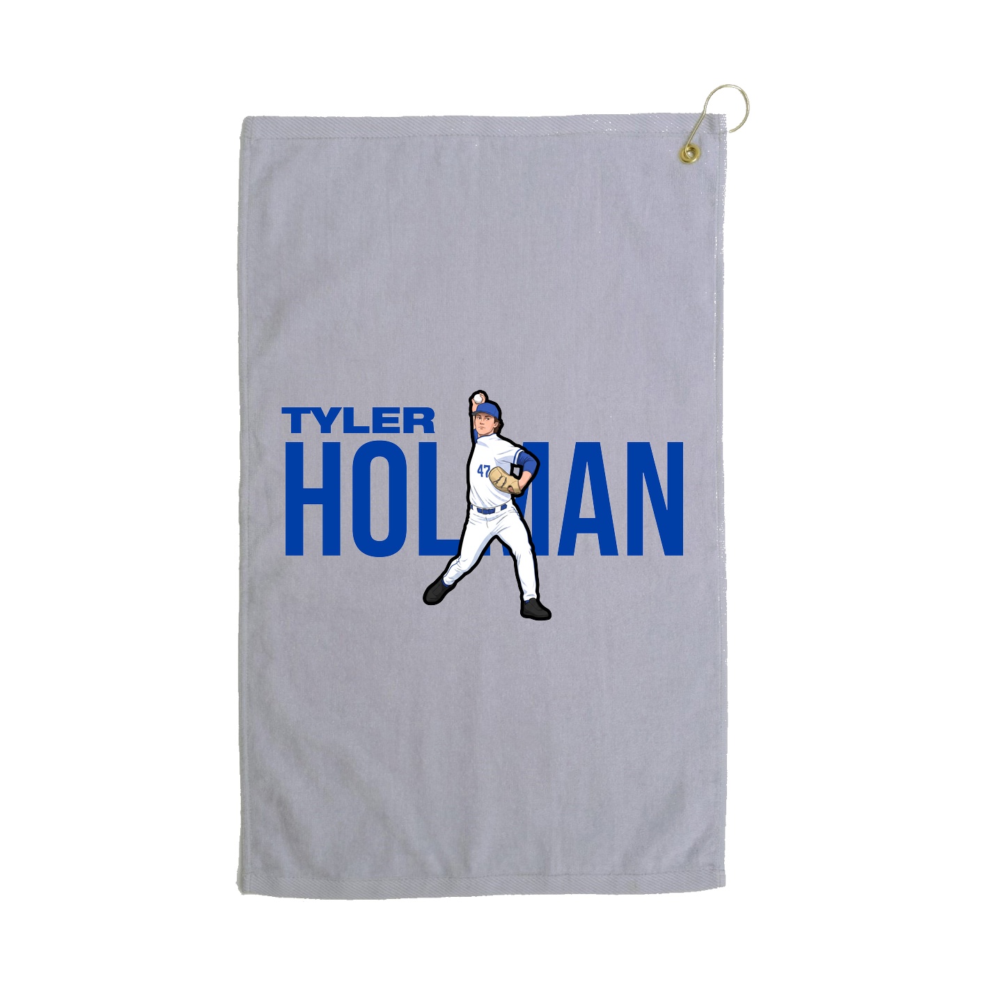 Golf Towel — Player Name in Grey