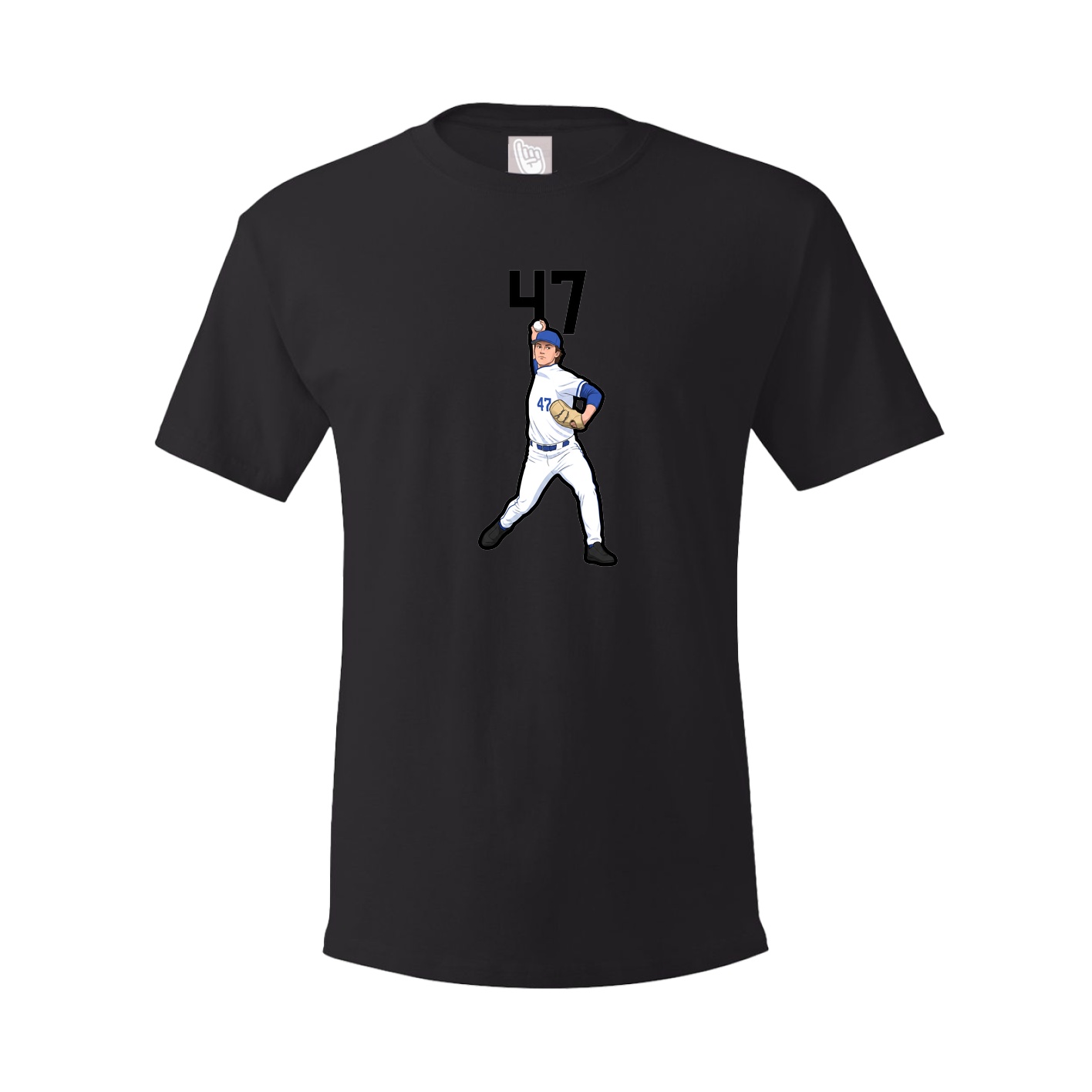 Youth Tee — Number Top in Black