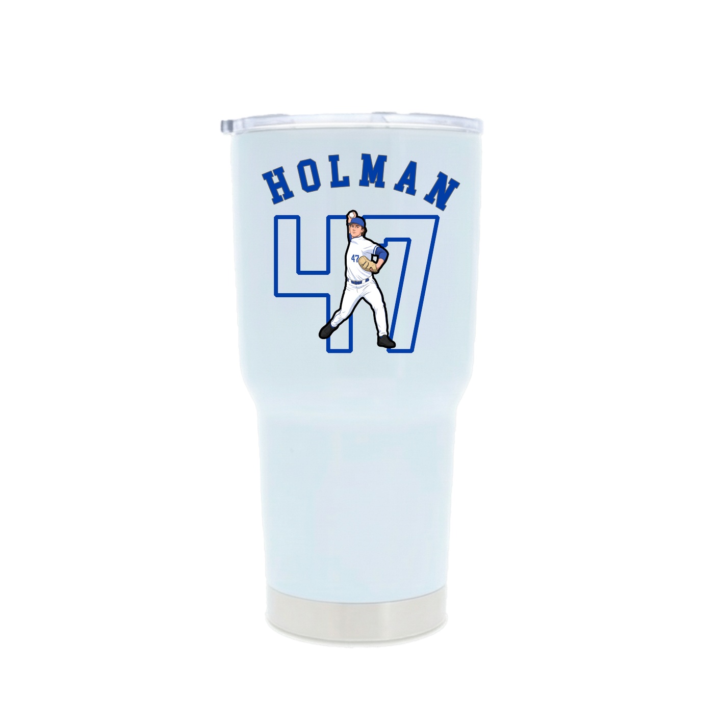 30oz Stainless Steel Tumbler — Shirsey Arch in White