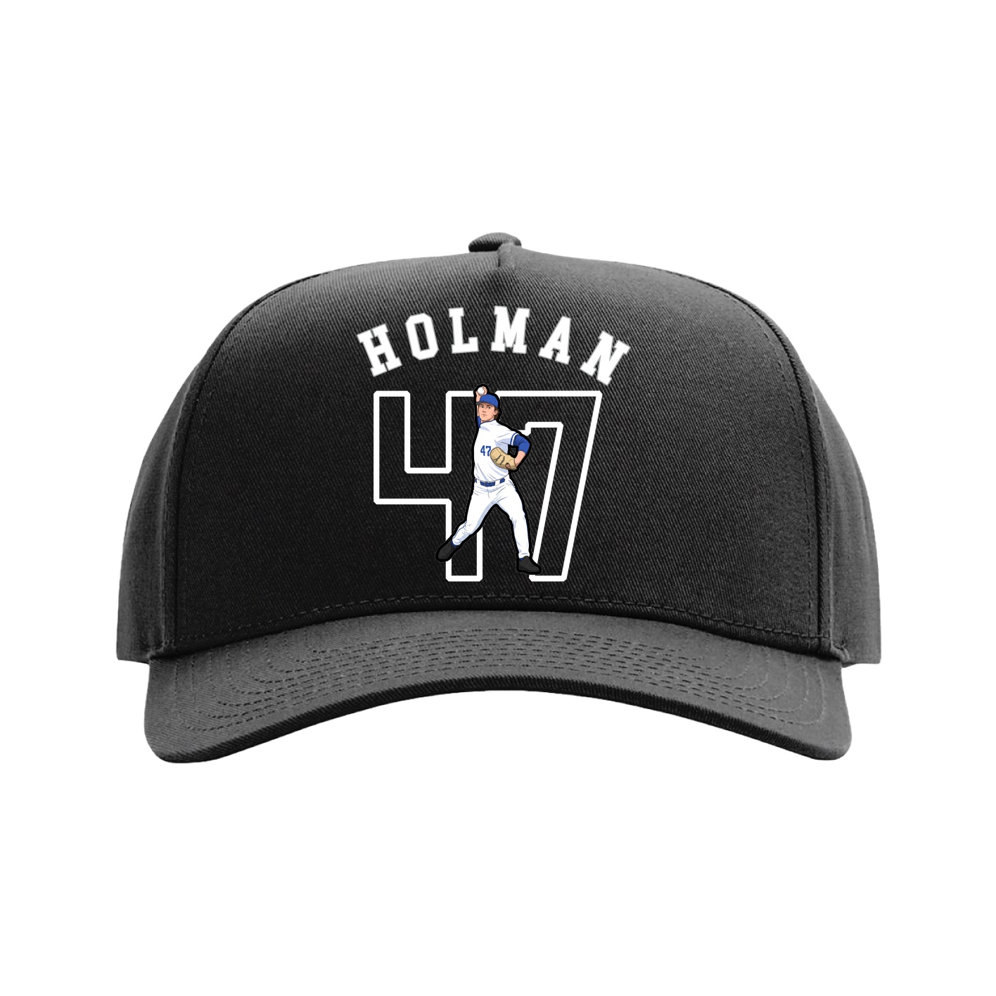 Full Fabric Five-Panel Champ Cap — Shirsey Arch in Black
