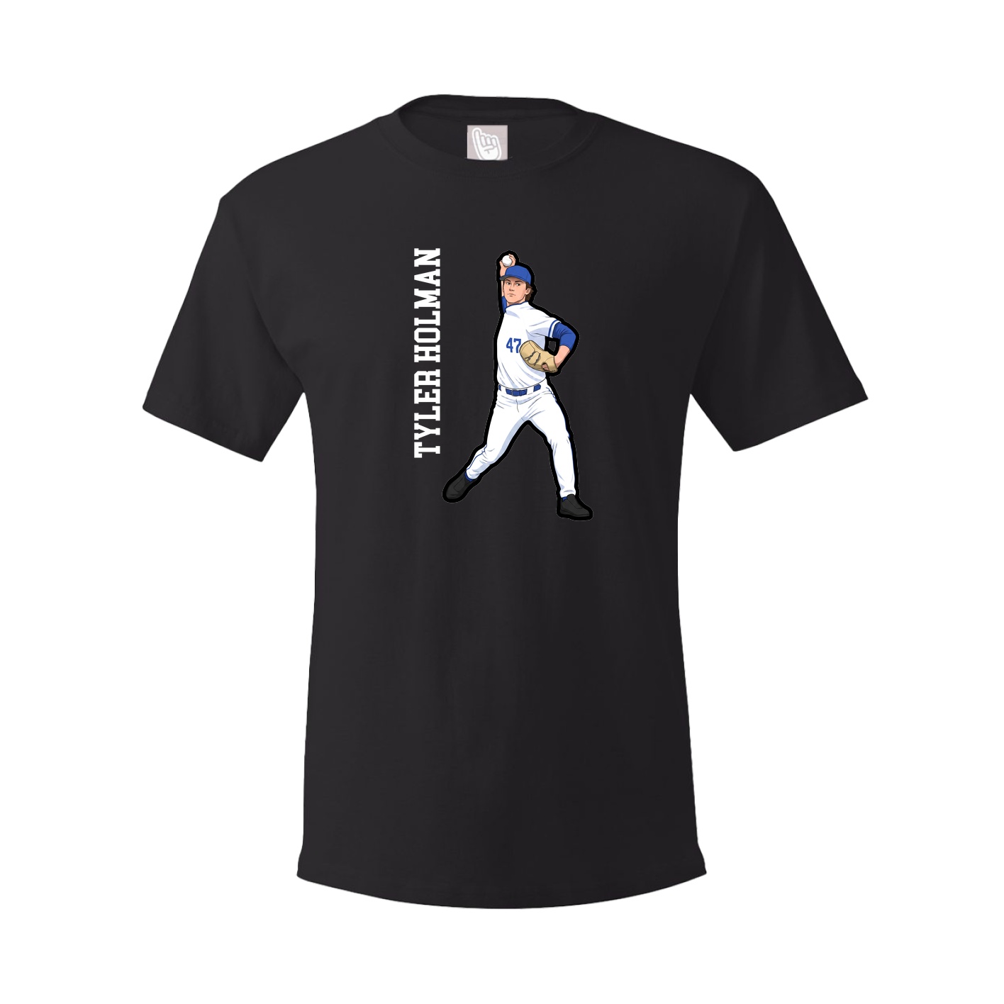 Tee — Name Vertical in Black