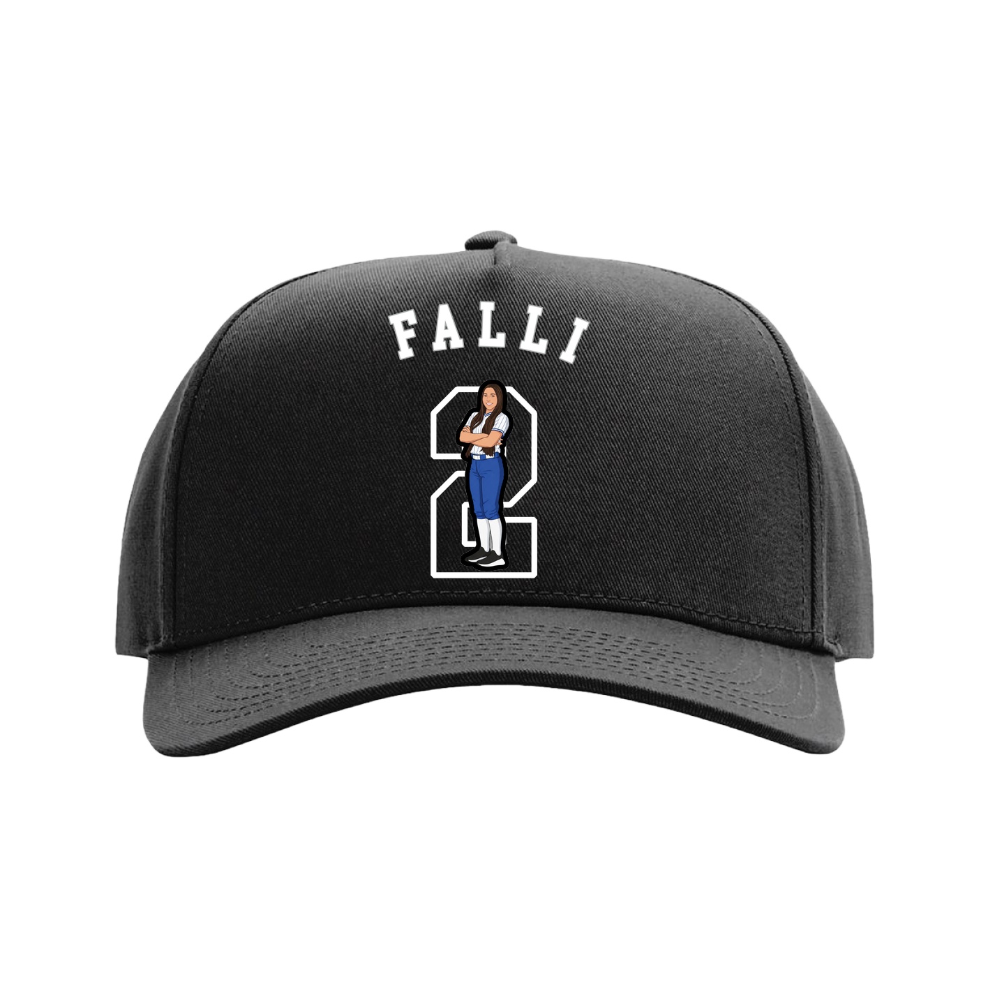 Full Fabric Five-Panel Champ Cap — Shirsey Arch in Black