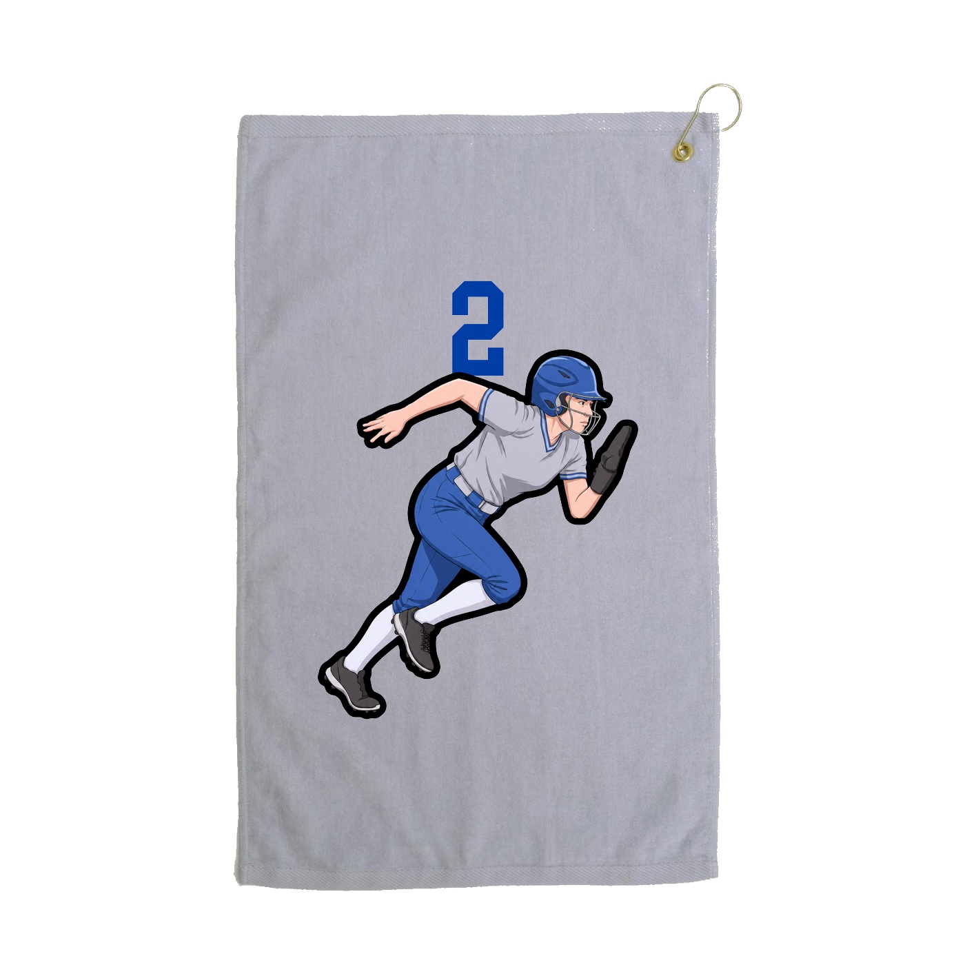 Golf Towel — Number Top in Grey