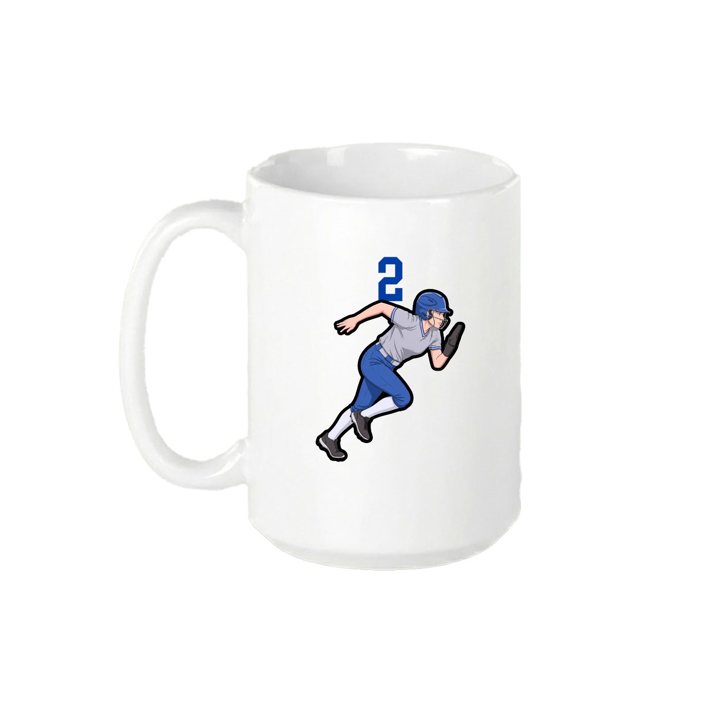 15oz Coffee Mug — Number Top in White