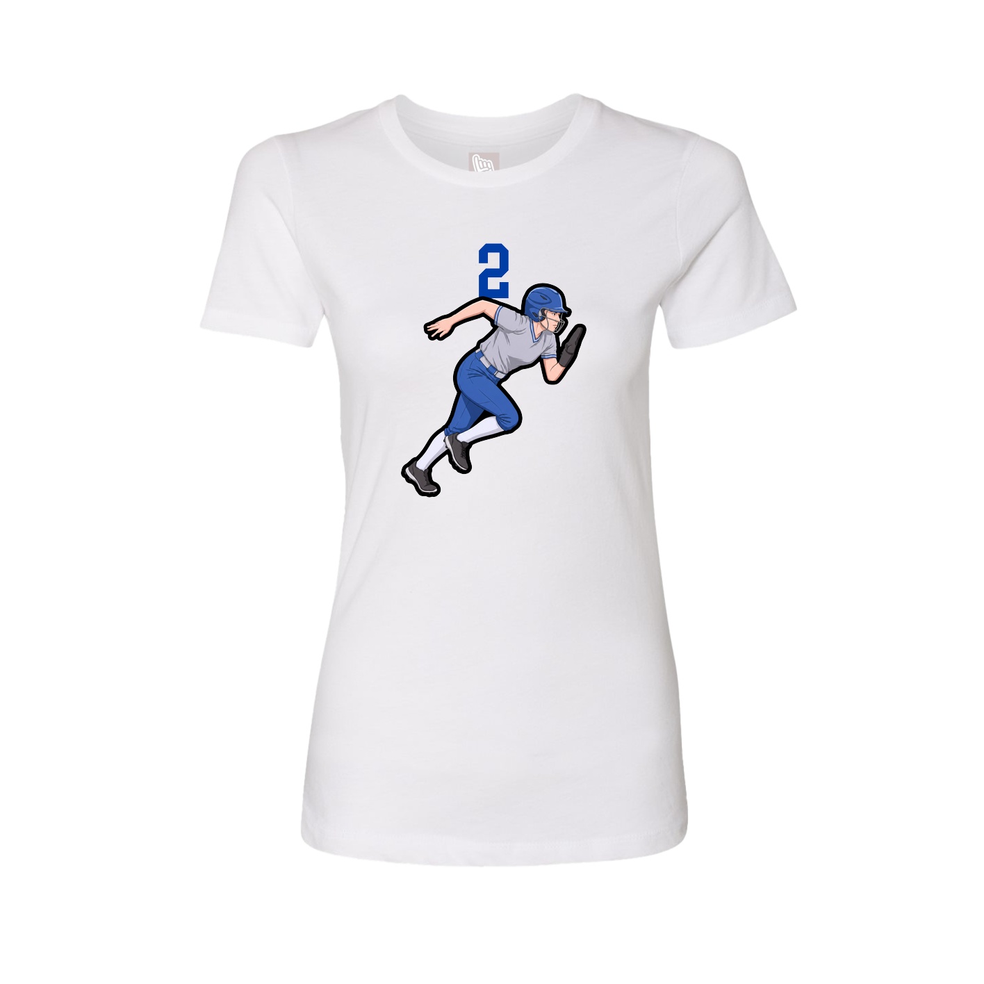 Fitted Women's Tee — Number Top in White