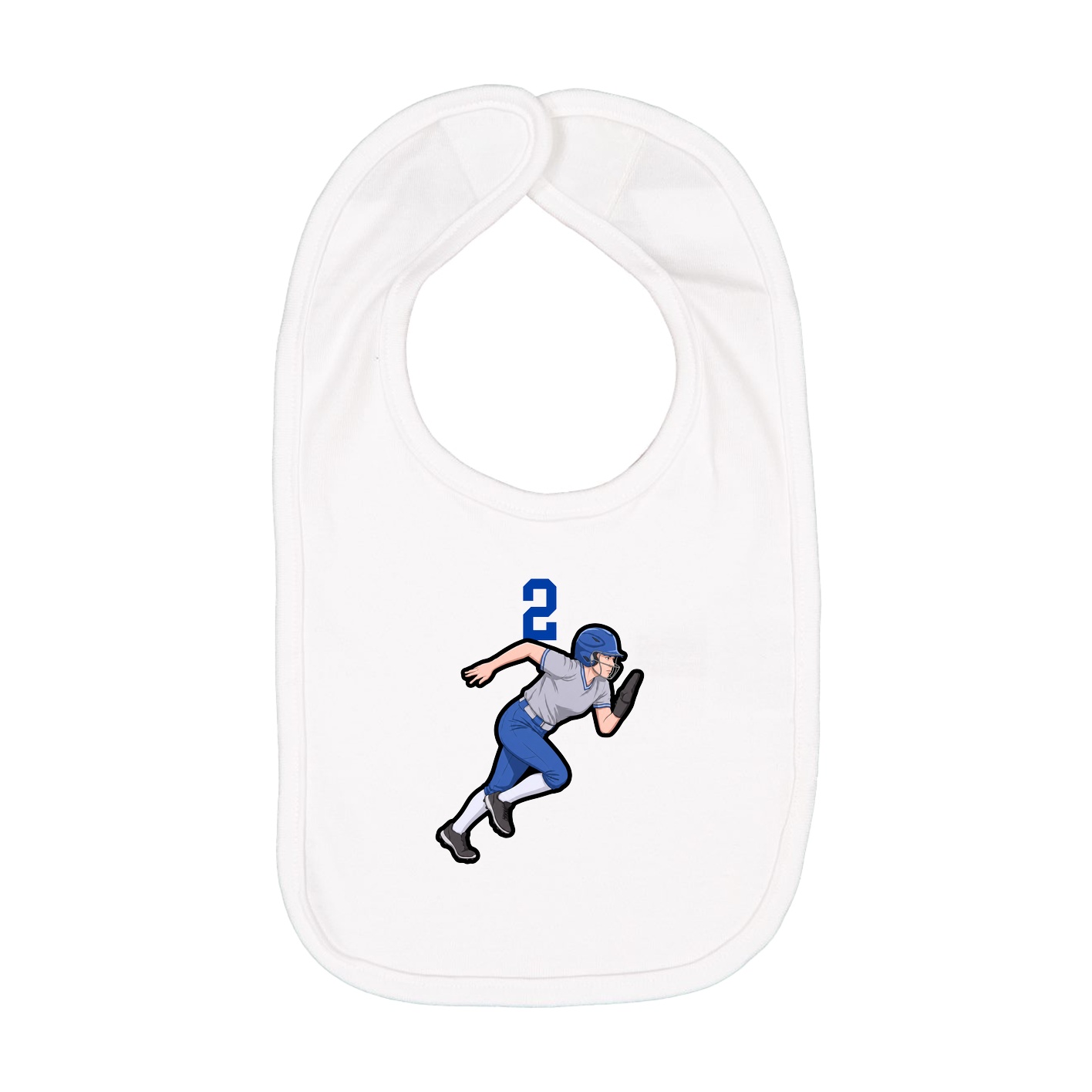 Infant Bib — Number Top in White