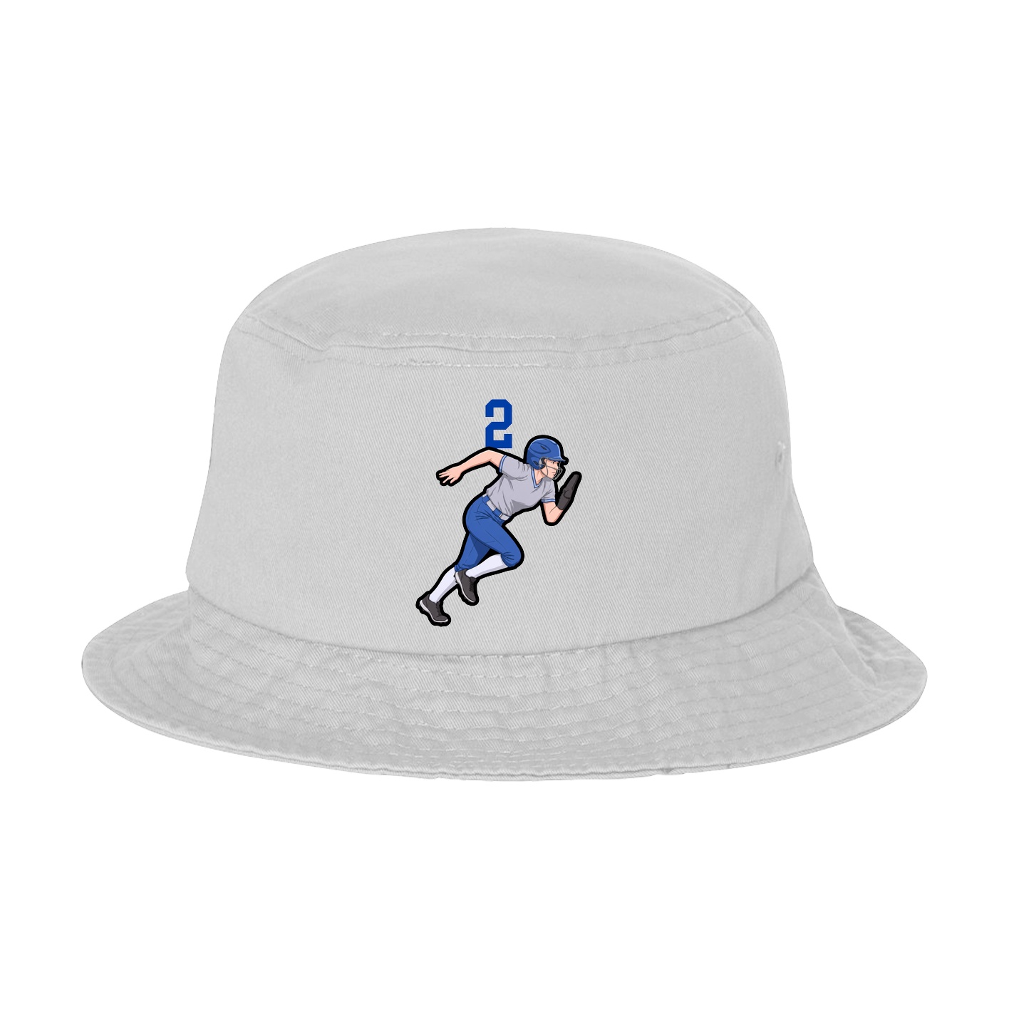 Bucket Cap — Number Top in White