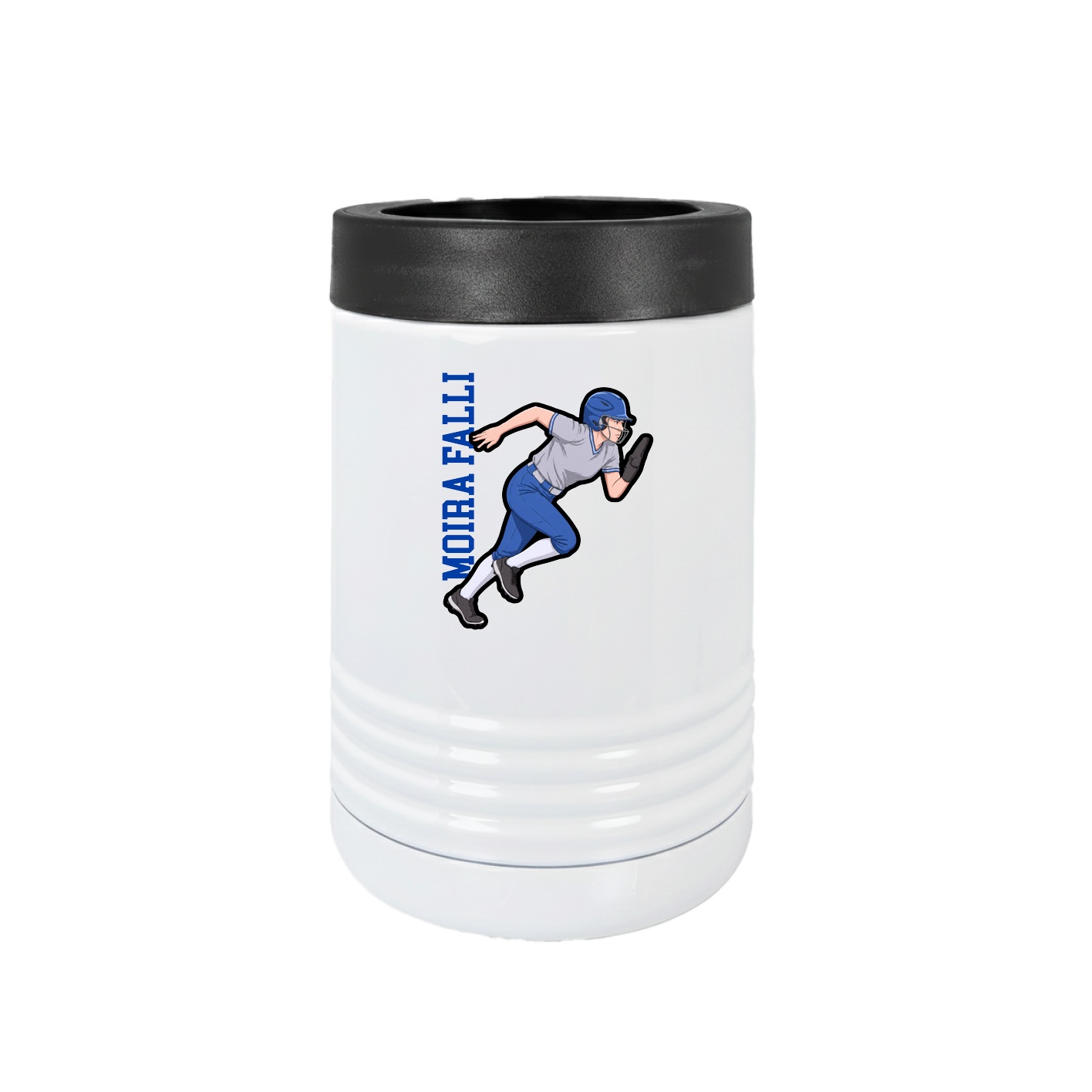 Beverage Holder — Name Vertical in White