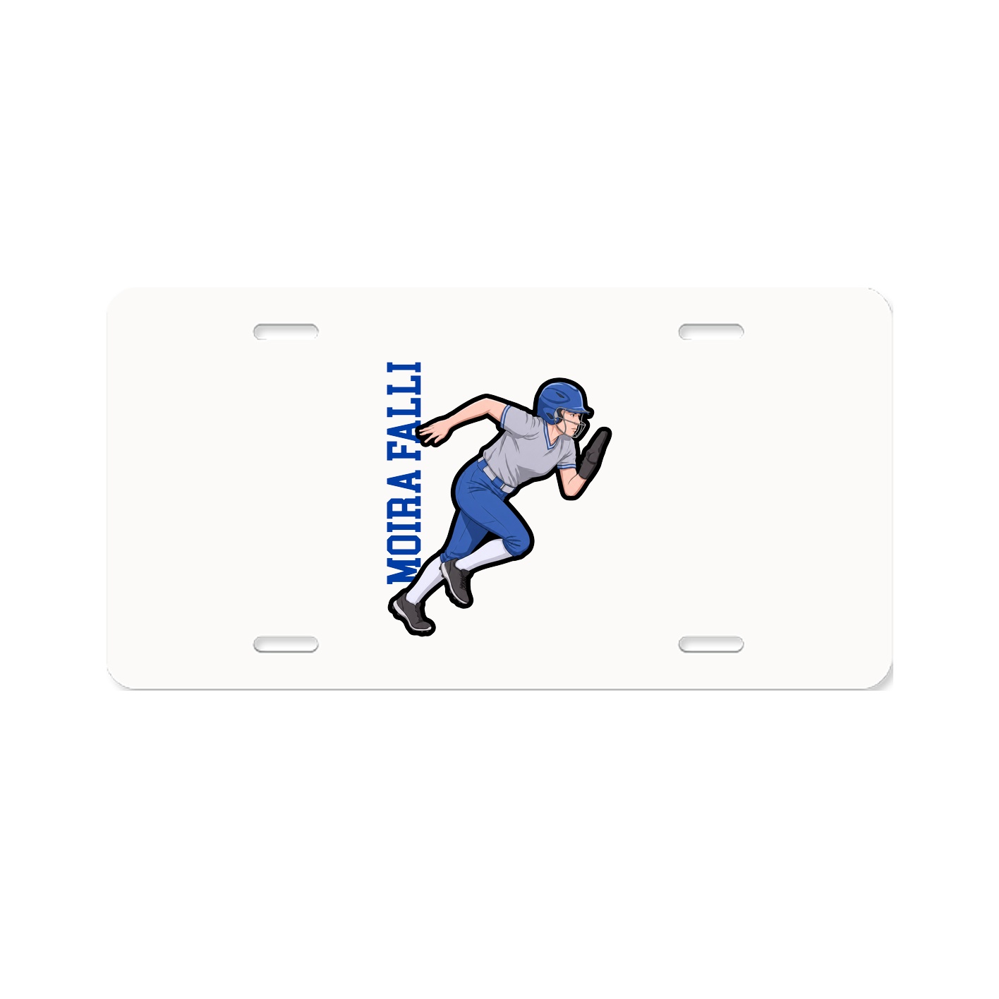 License Plate — Name Vertical in Classic